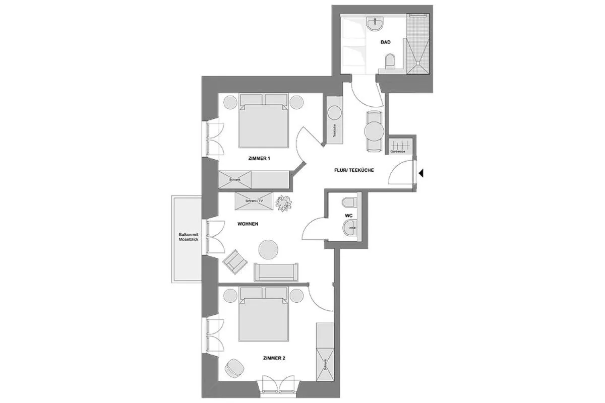 Photo of the whole room in Weinhotel St. Stephanus