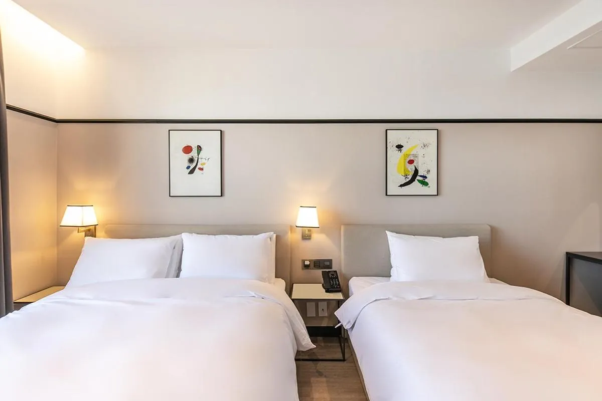 Bed in Brown Dot Hotel Ulsan Jangsaengpo