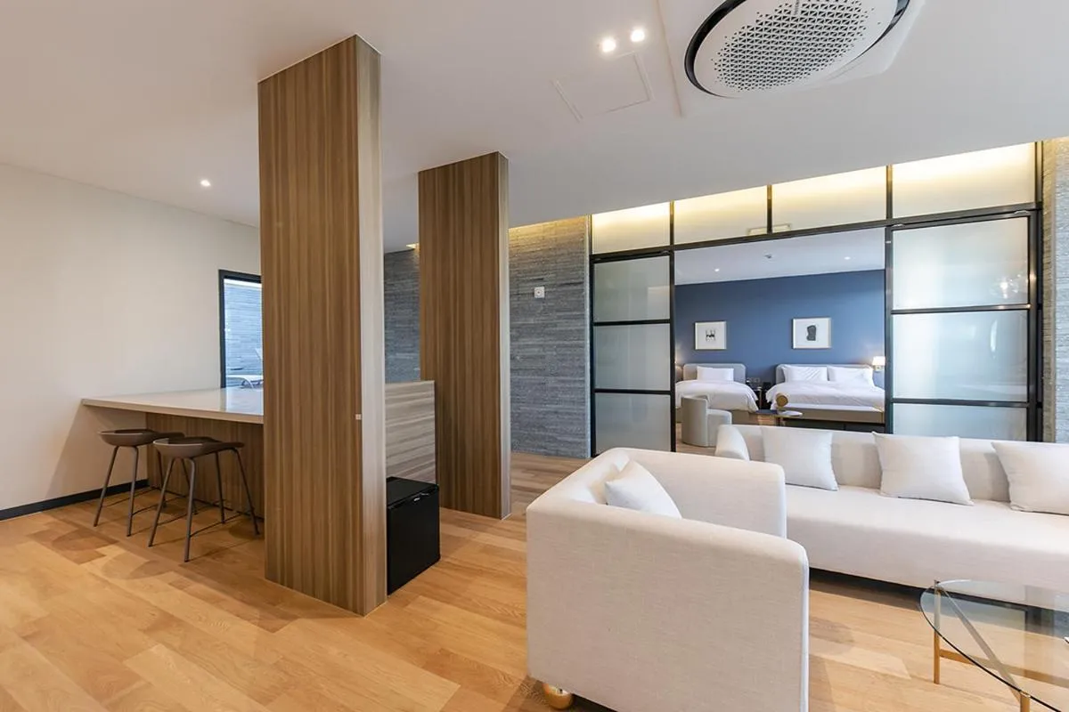 Living room in Brown Dot Hotel Ulsan Jangsaengpo