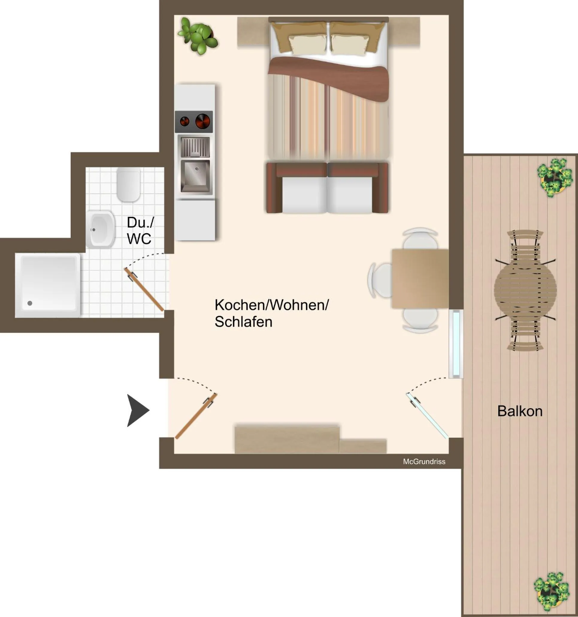 Floor plan in Ferienwohnungen König