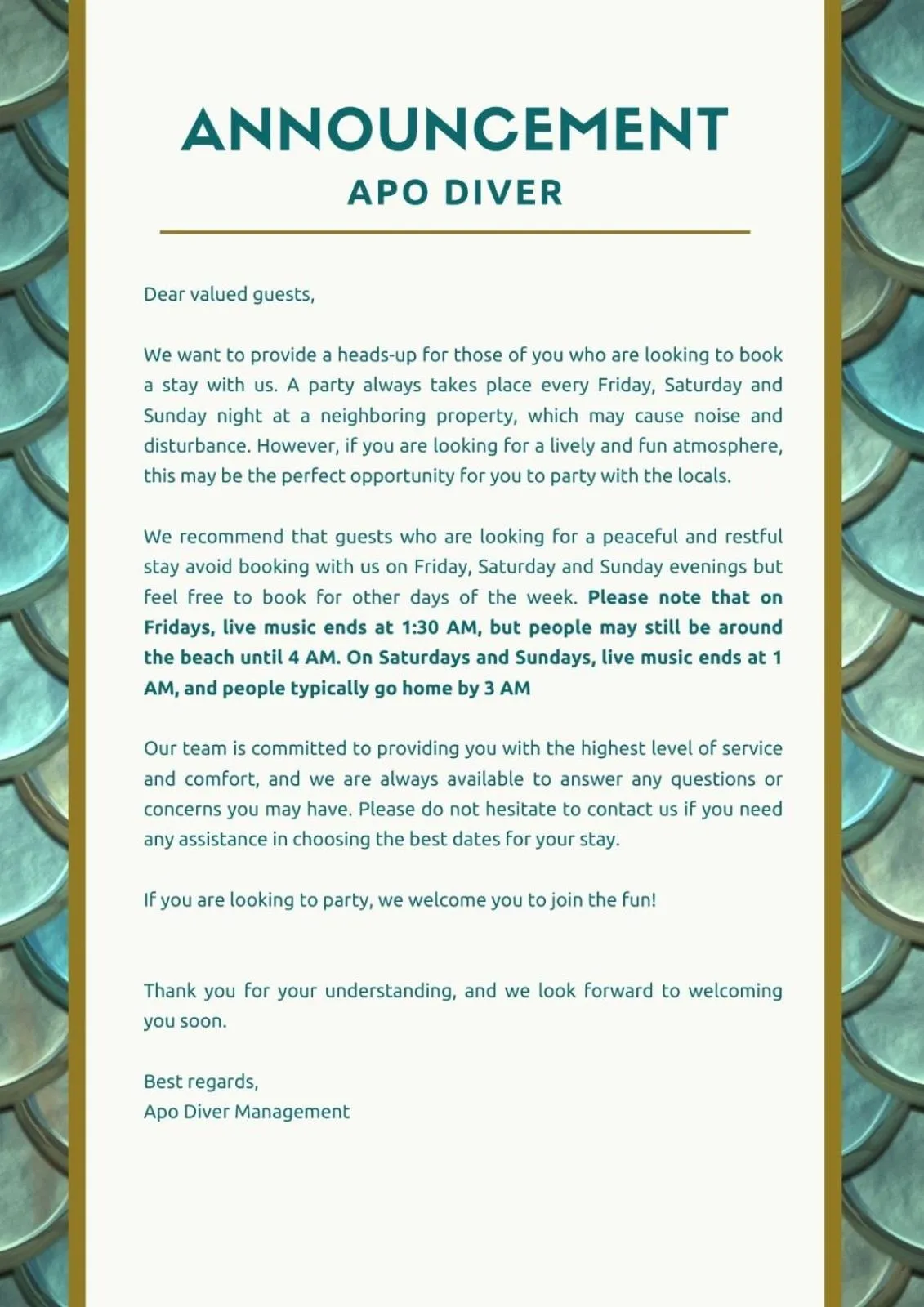 Apo Diver Beach Resort