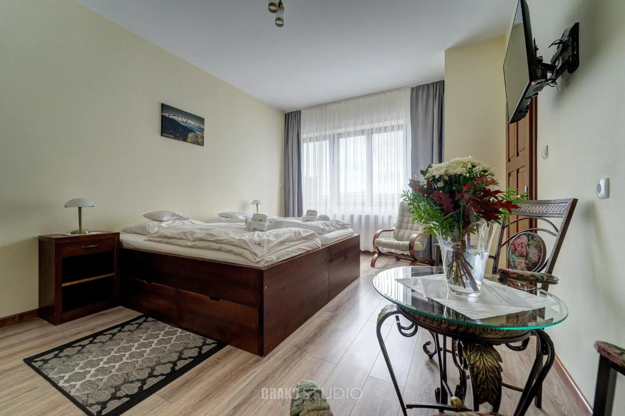Bed in Pensjonat EDEN Maniowy