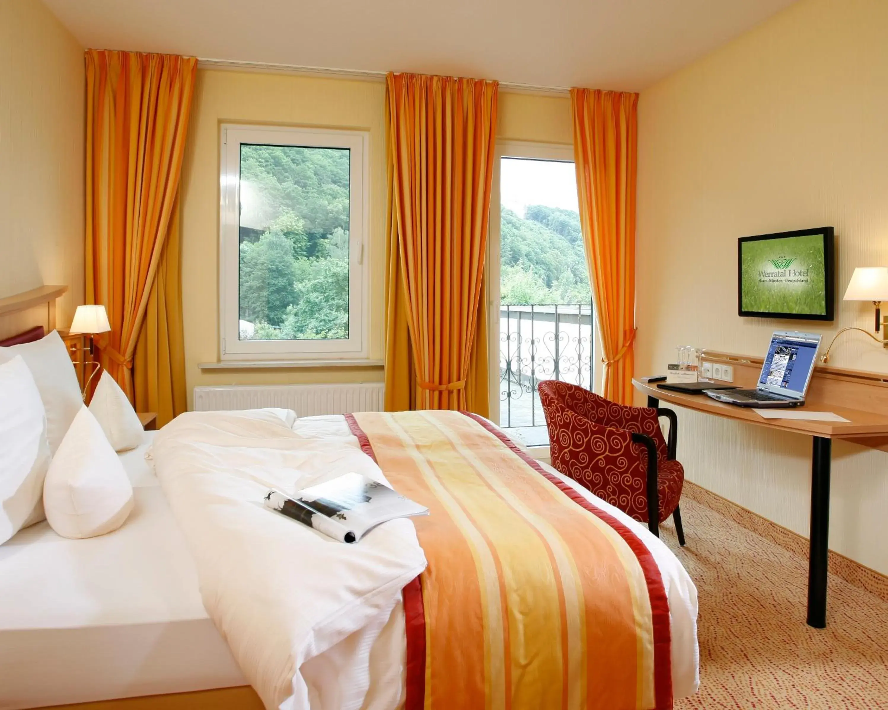 Comfort Single Room with Balcony - single occupancy in Flux-Biohotel Werratal Comfort Single Room with Balcony - single occupancy in Flux-Biohotel Werratal