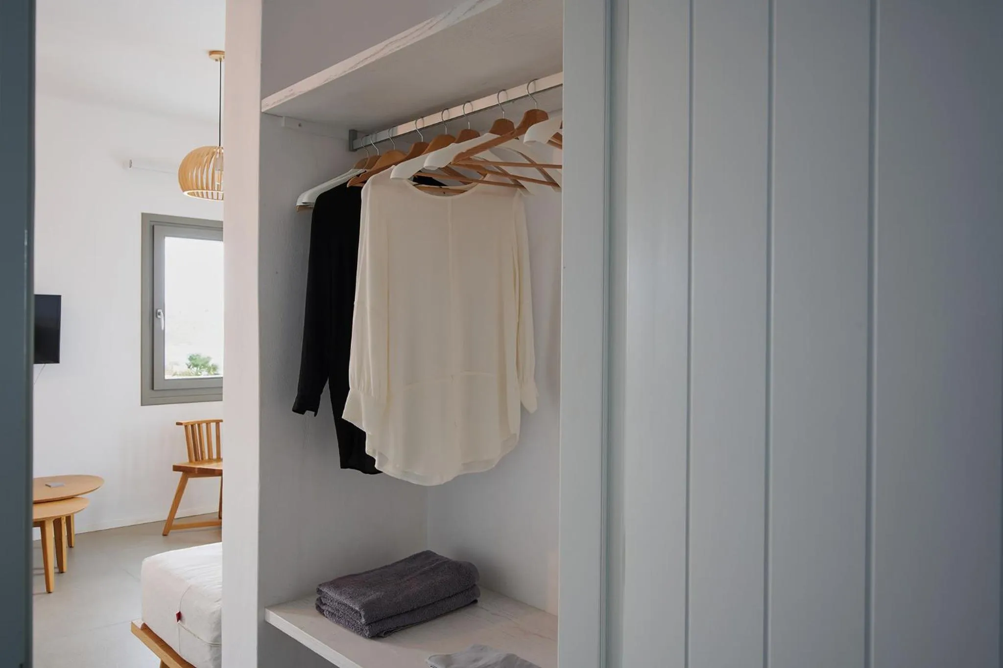 wardrobe in Kymo Luxury Suites Paros