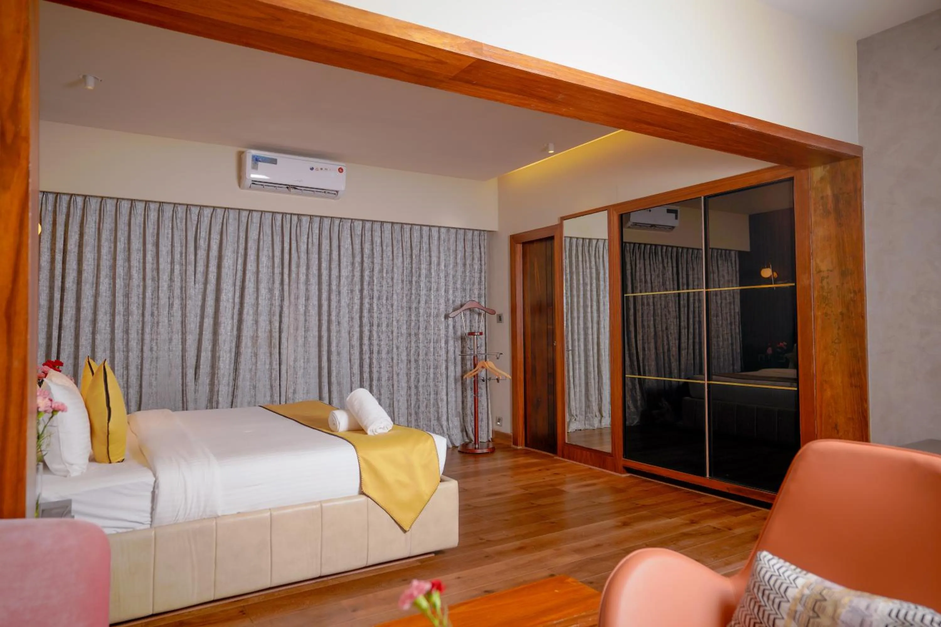 Bed in Lazdana Hotel Bangalore