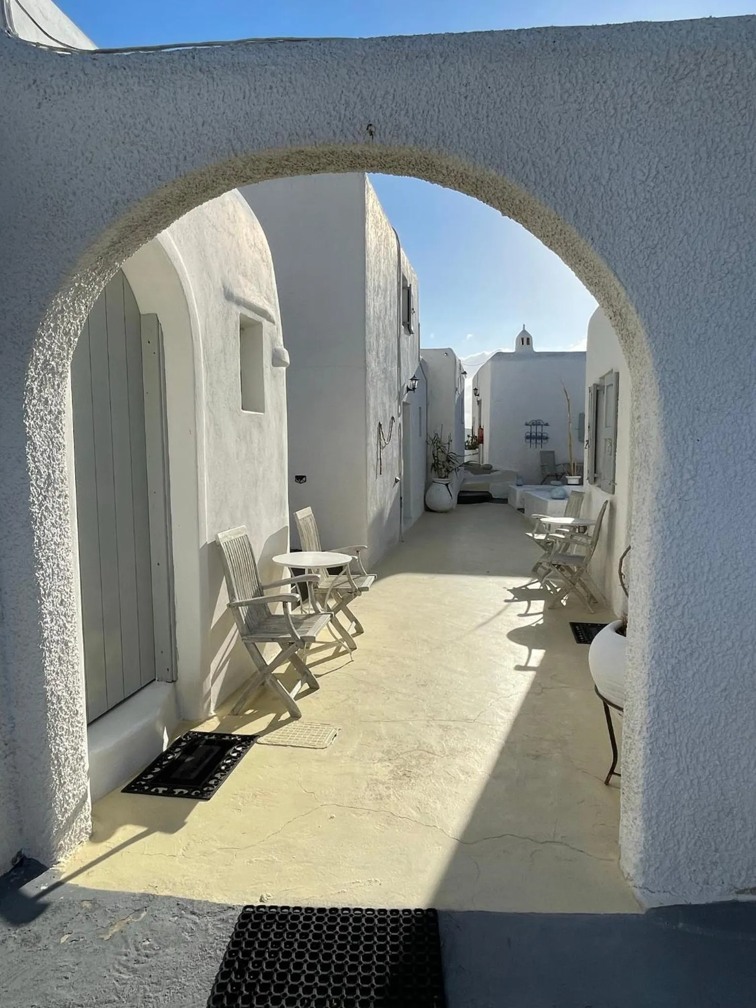 Patio in Vougli View Mykonos