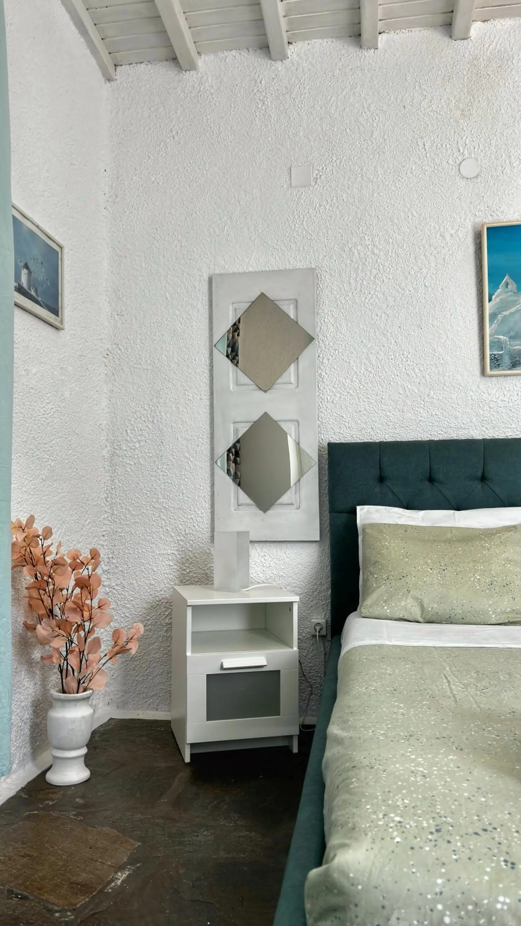 Bed in Vougli View Mykonos