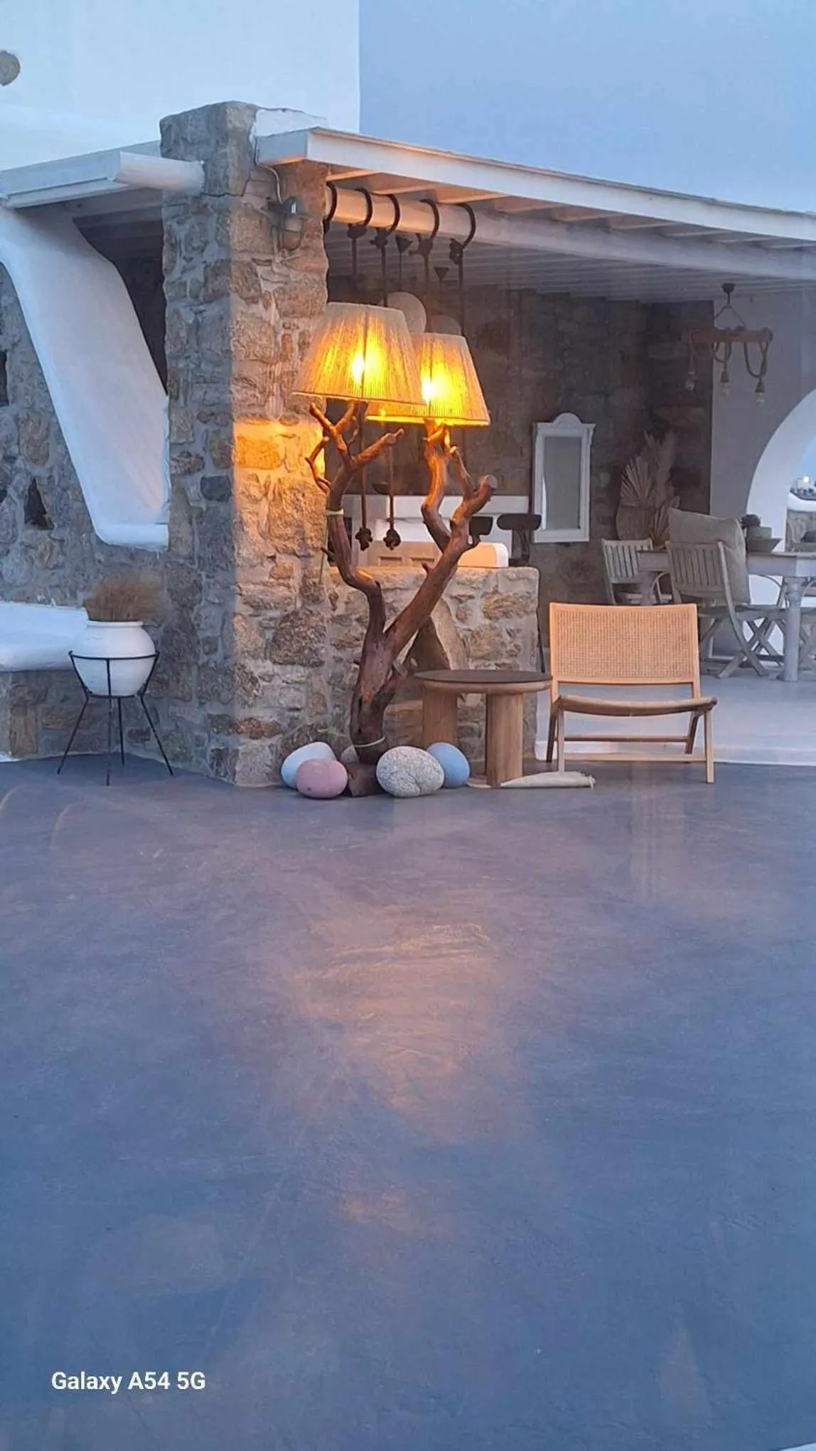 Patio in Vougli View Mykonos