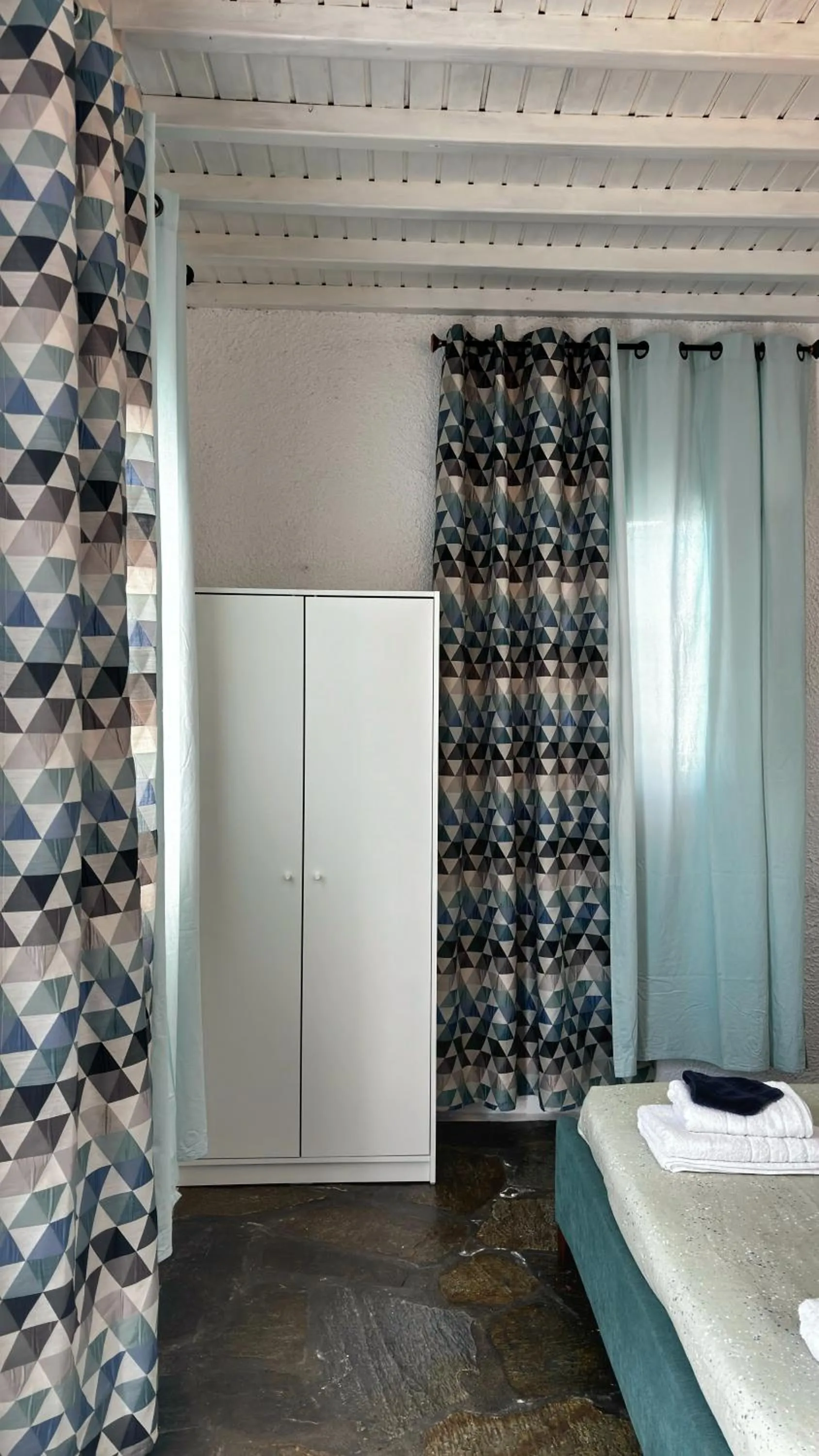 Bedroom, Bed in Vougli View Mykonos