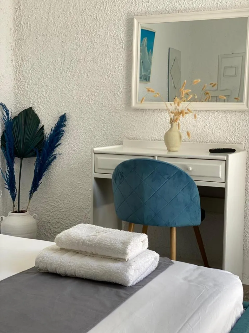 Bed in Vougli View Mykonos