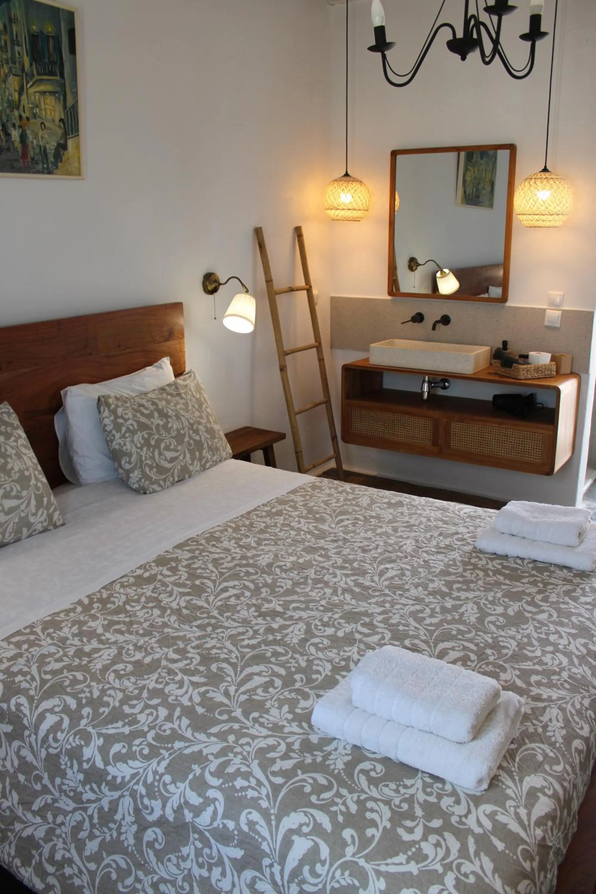 Bed in Vougli View Mykonos