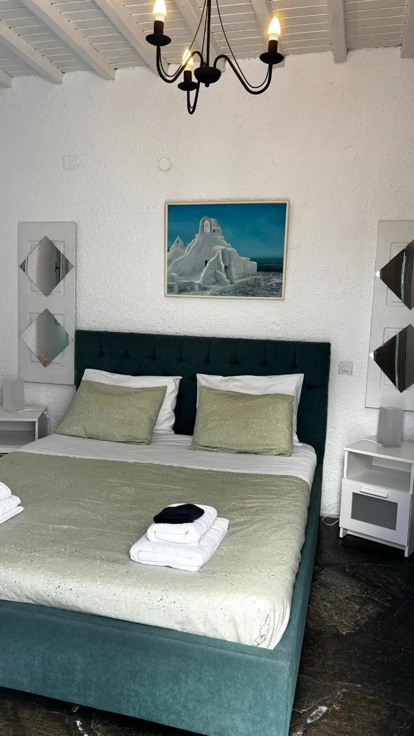 Bed in Vougli View Mykonos