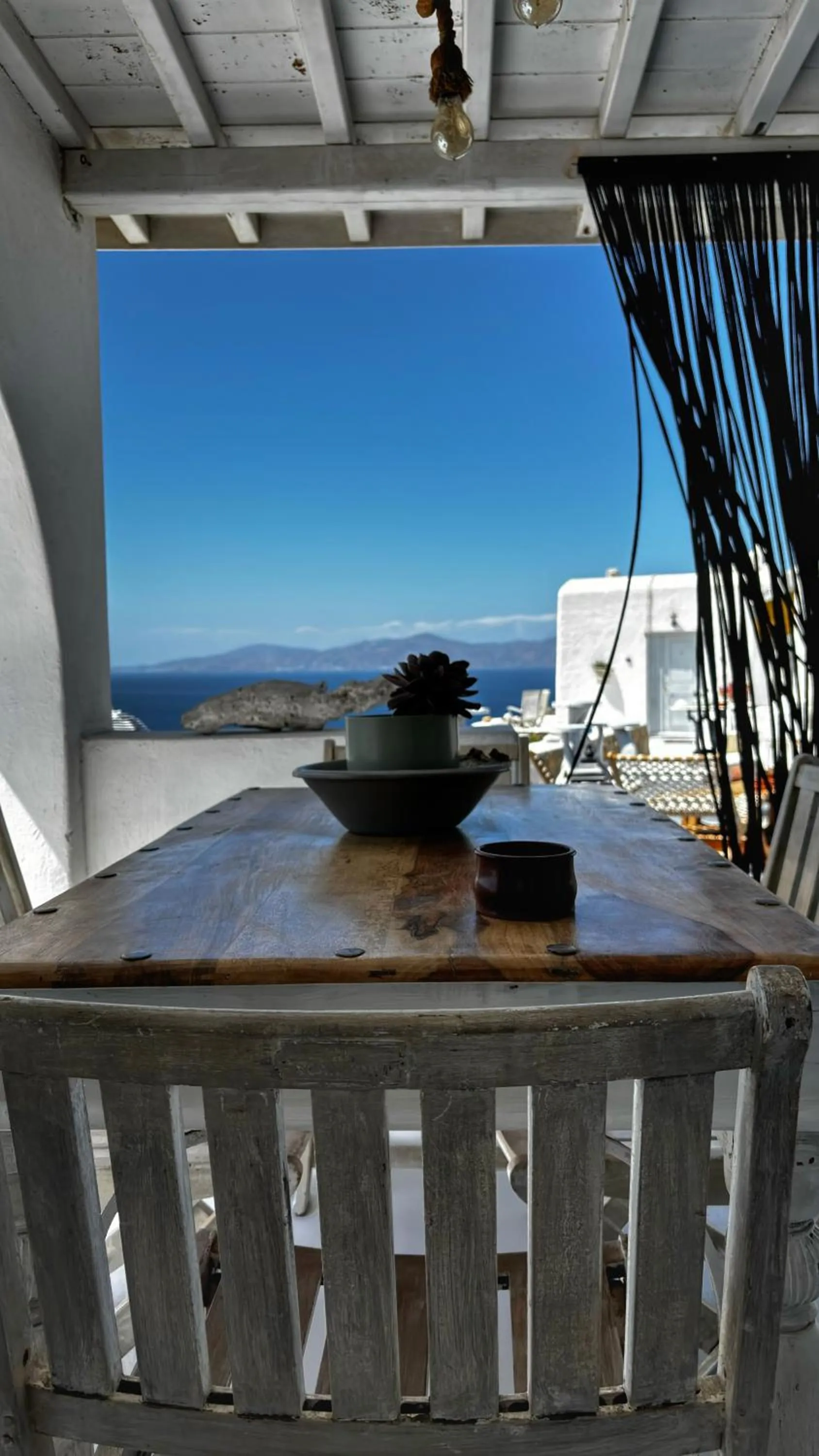 Patio in Vougli View Mykonos