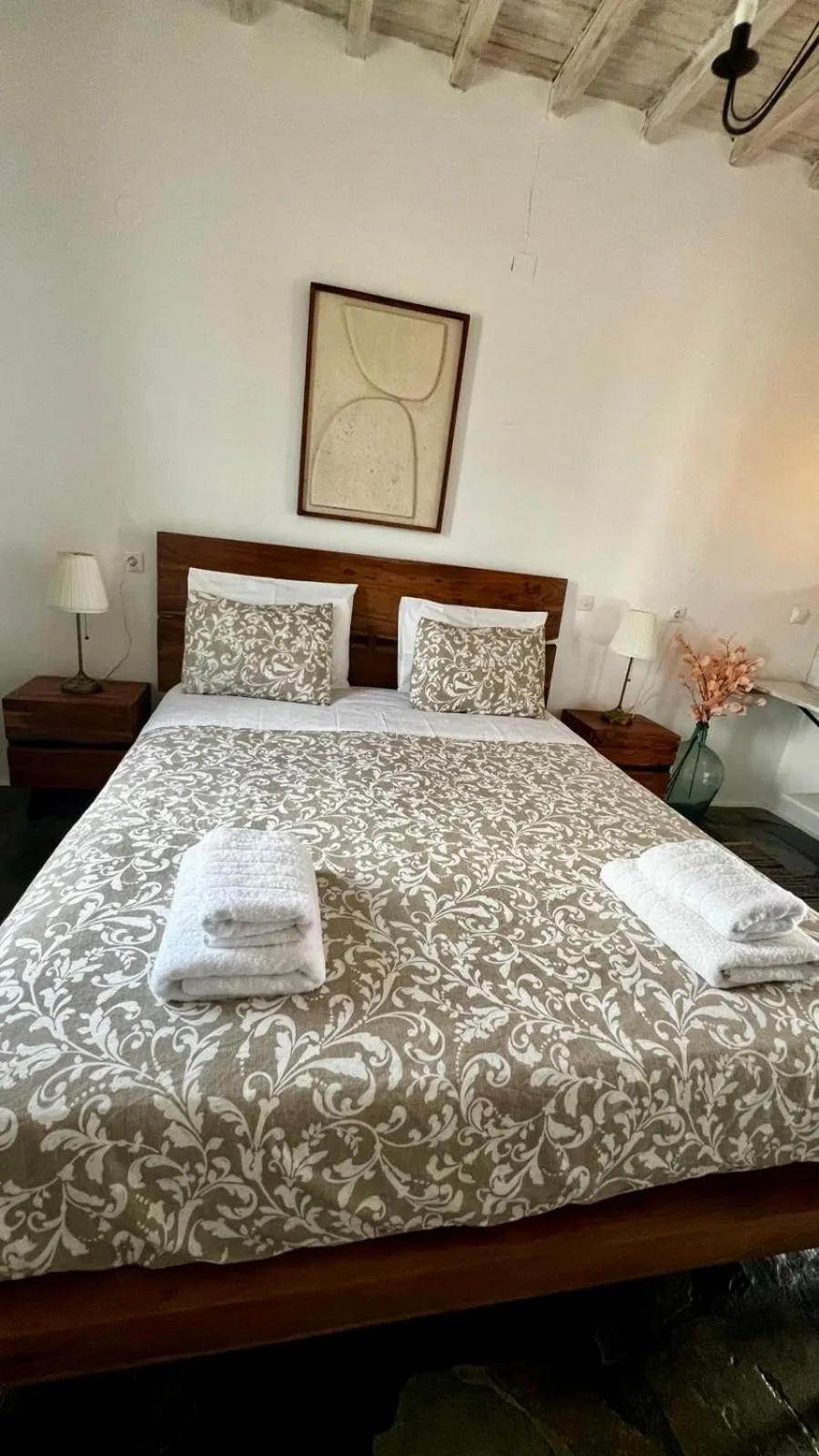 Bed in Vougli View Mykonos