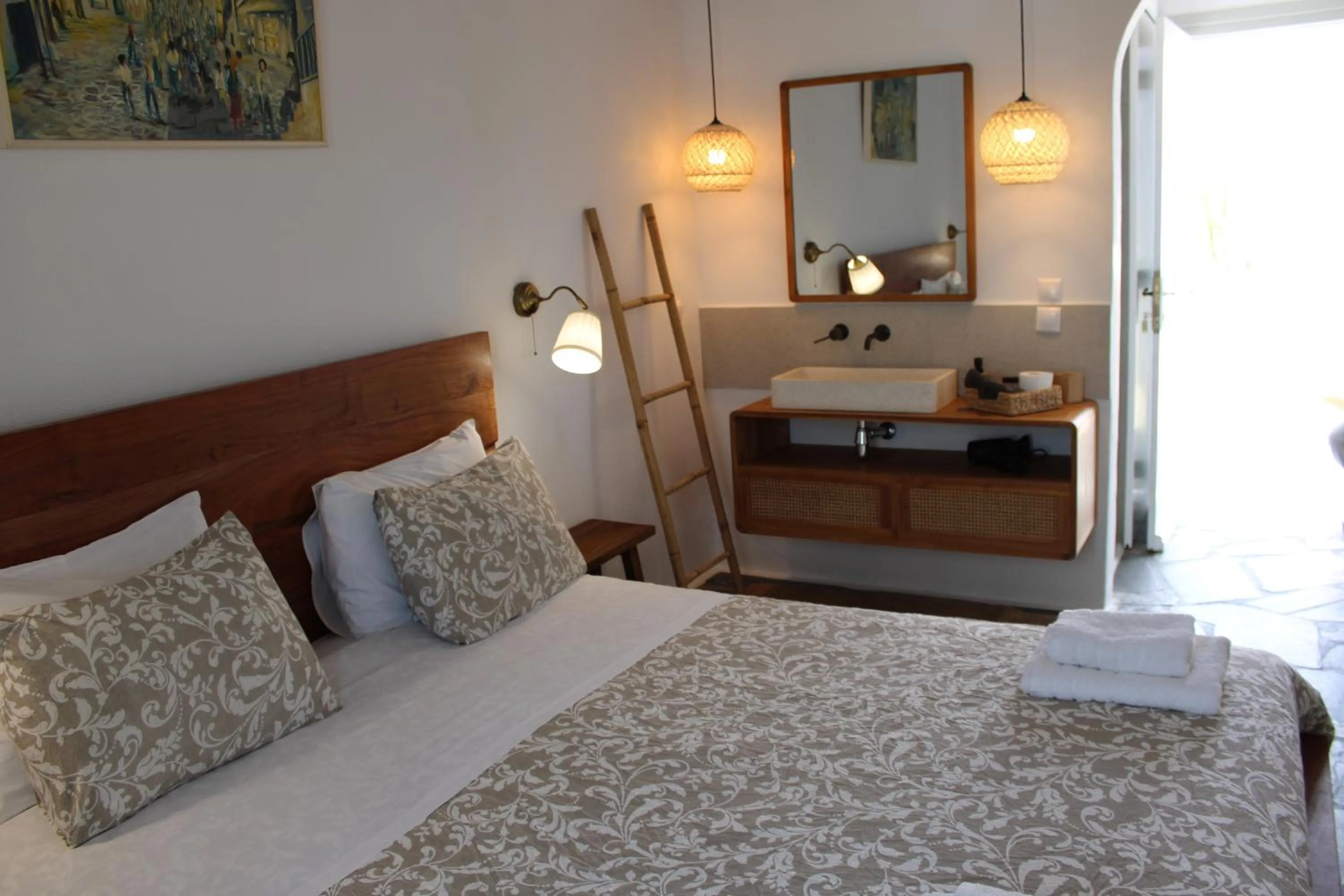 Bed in Vougli View Mykonos