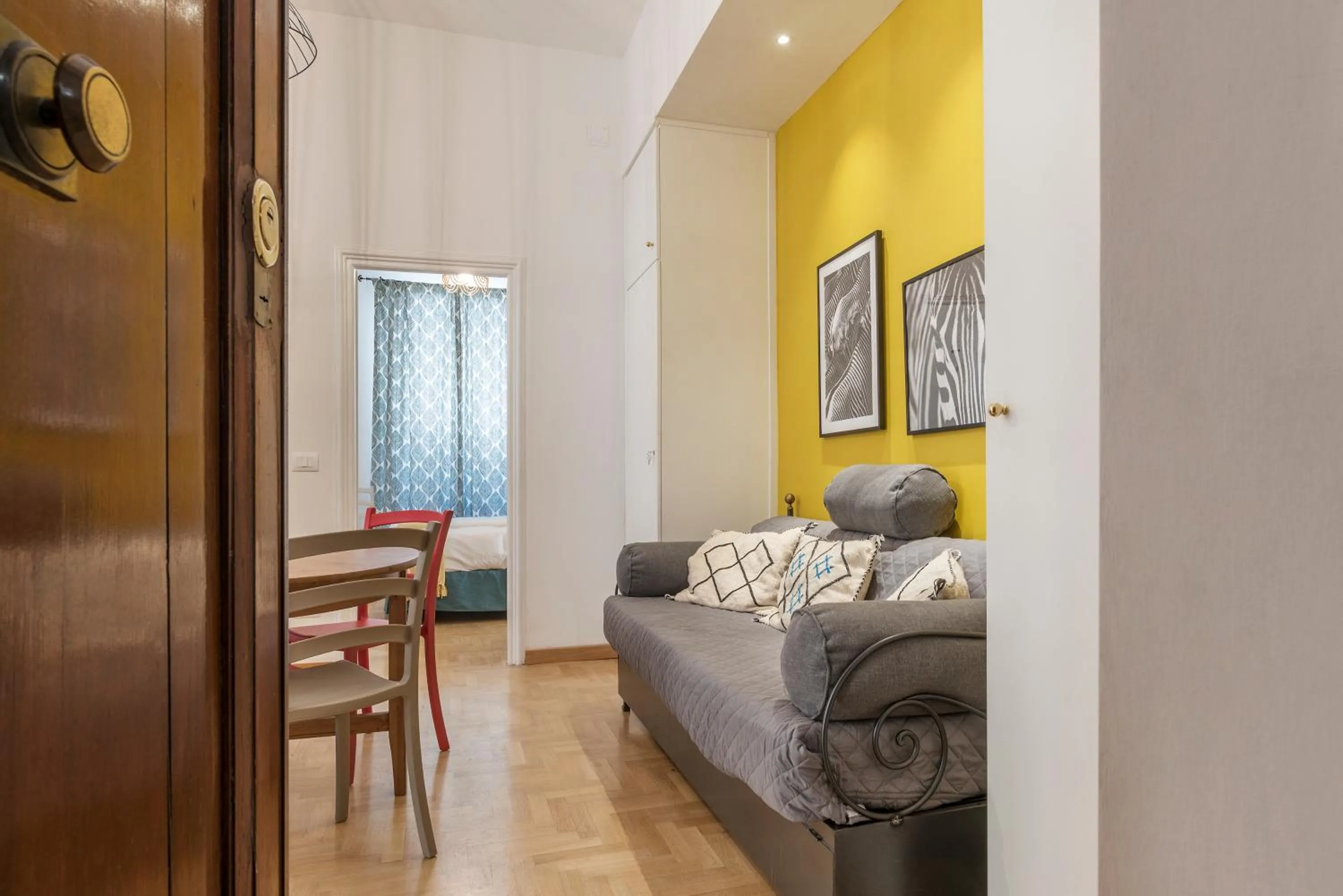 Living room, Bed in GuestHost - San Giovanni Laterano Cozy Flat