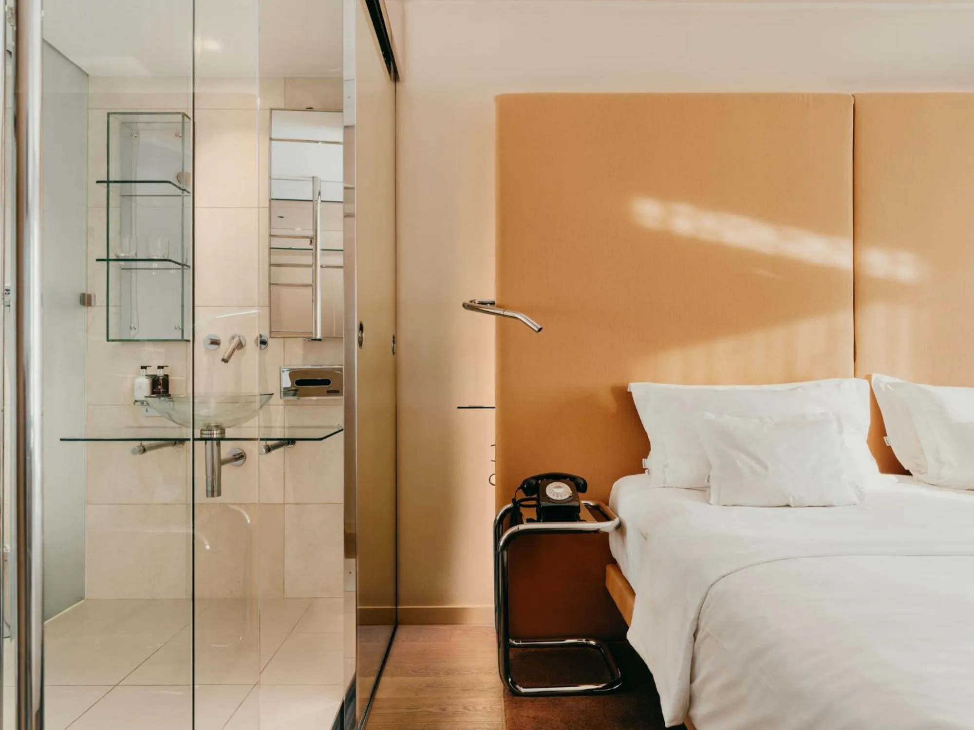 Bathroom, Bed in Hotel Josef