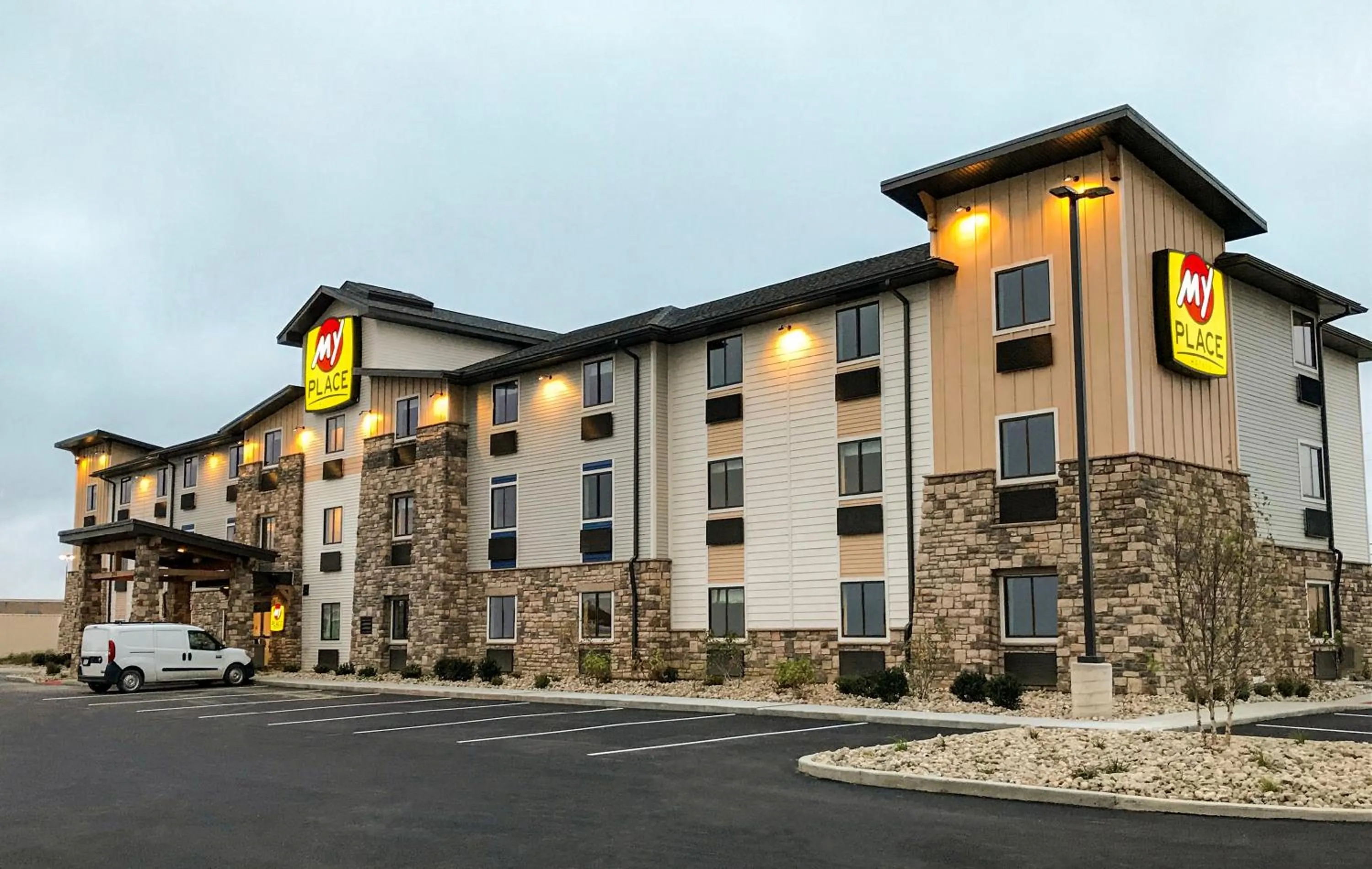 Property building in My Place Hotel-Marion, OH