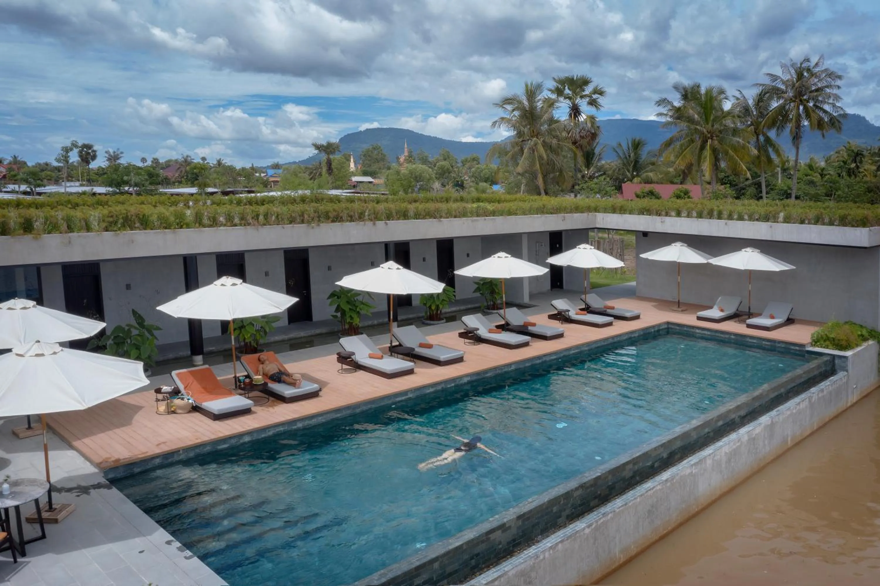 Swimming pool in Amber Kampot