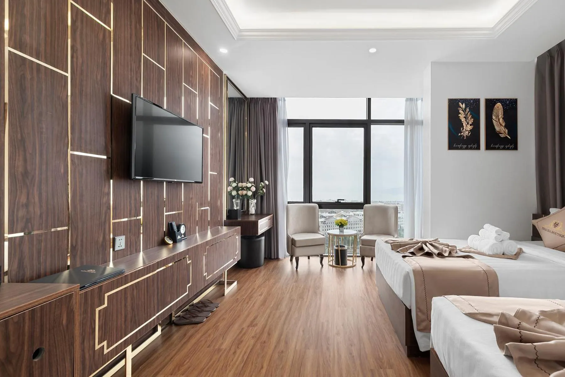 Bed in Thai Ha Boutique Hotel