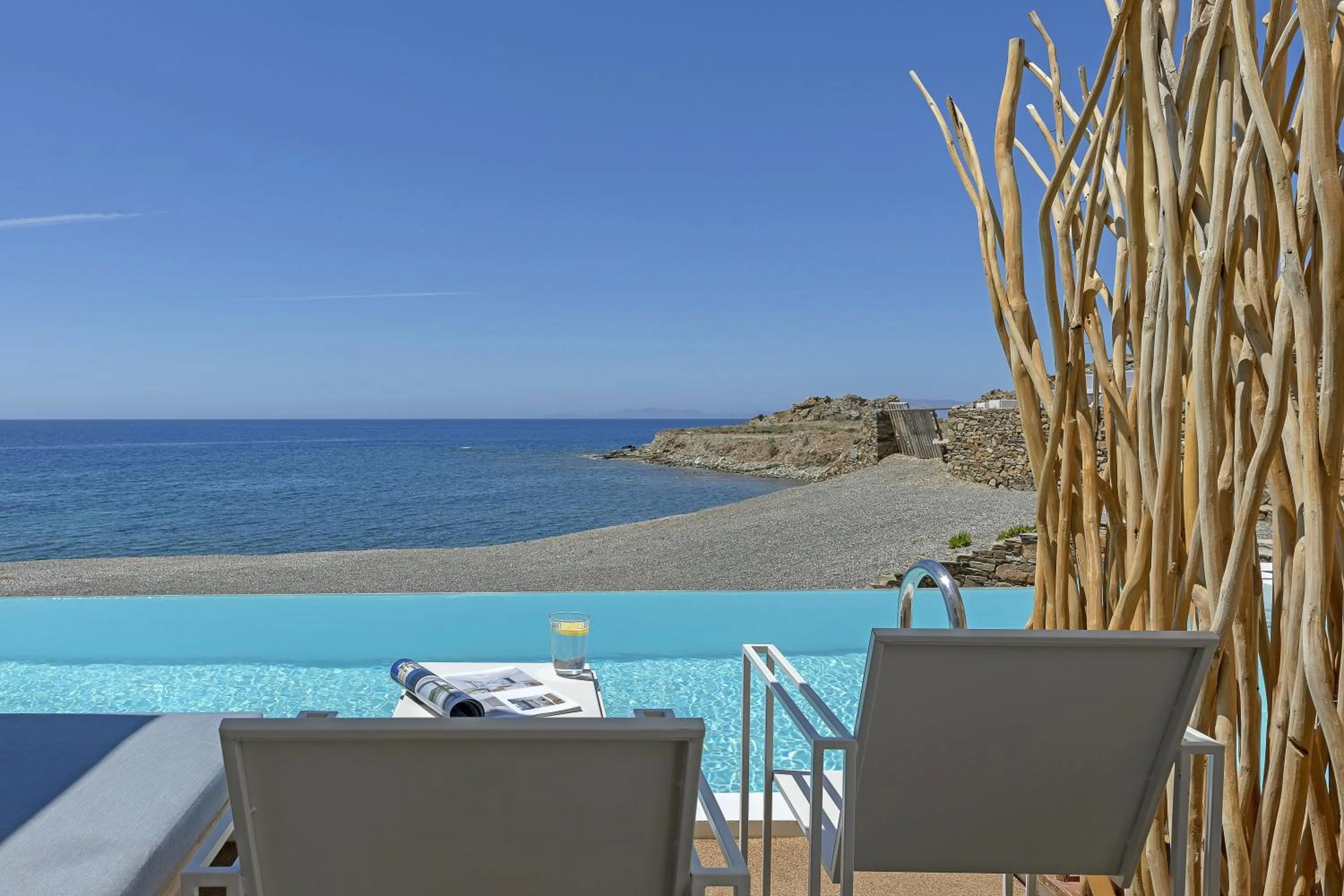 Pool view in Infinity View Hotel Tinos