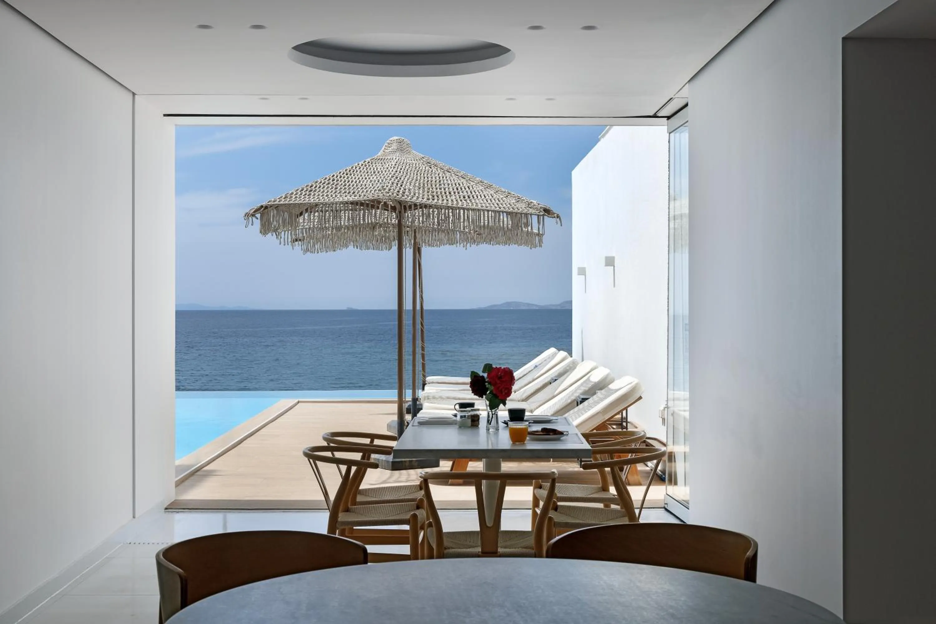 Pool view in Infinity View Hotel Tinos