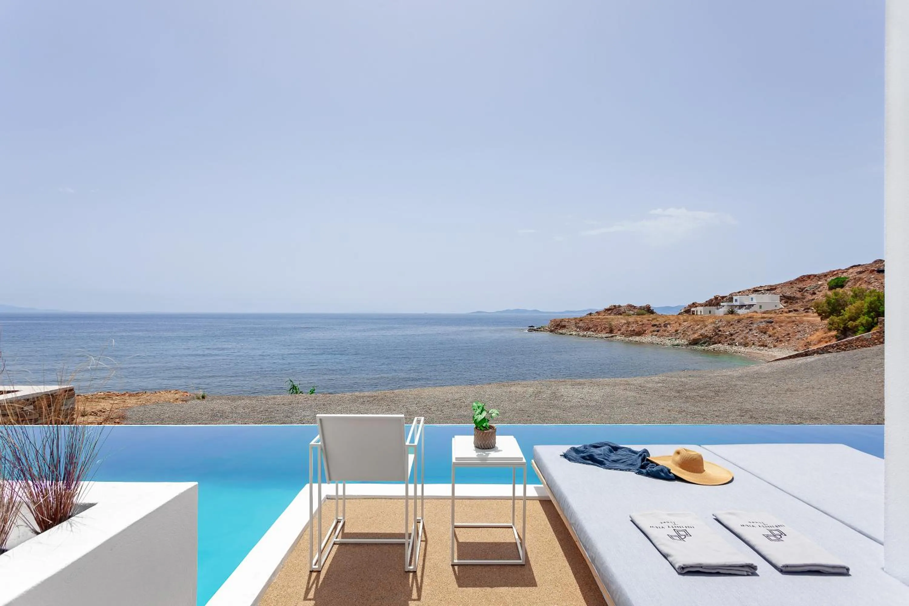 Pool view in Infinity View Hotel Tinos