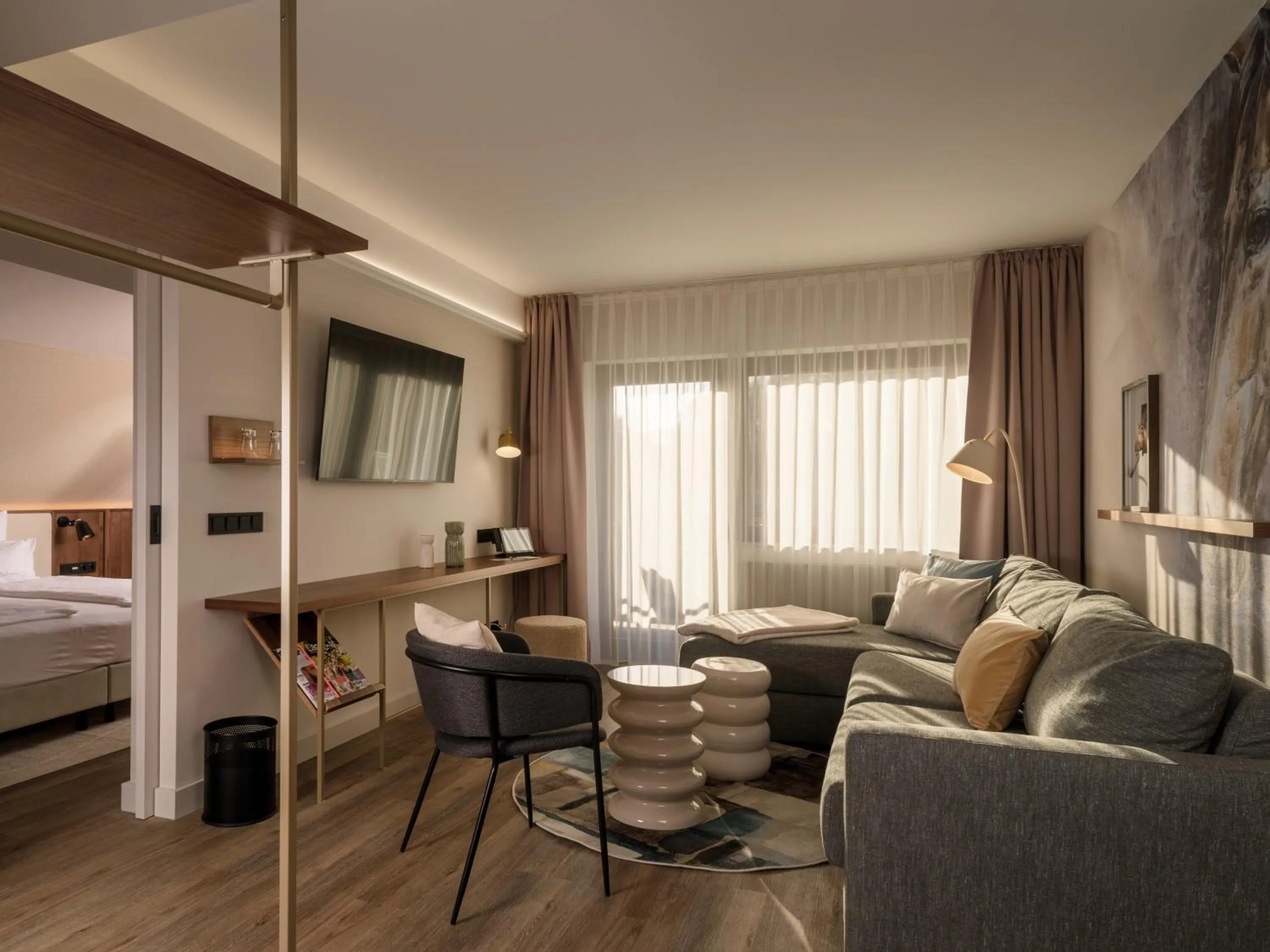 Living room, Bed in Hotel Schnitterhof