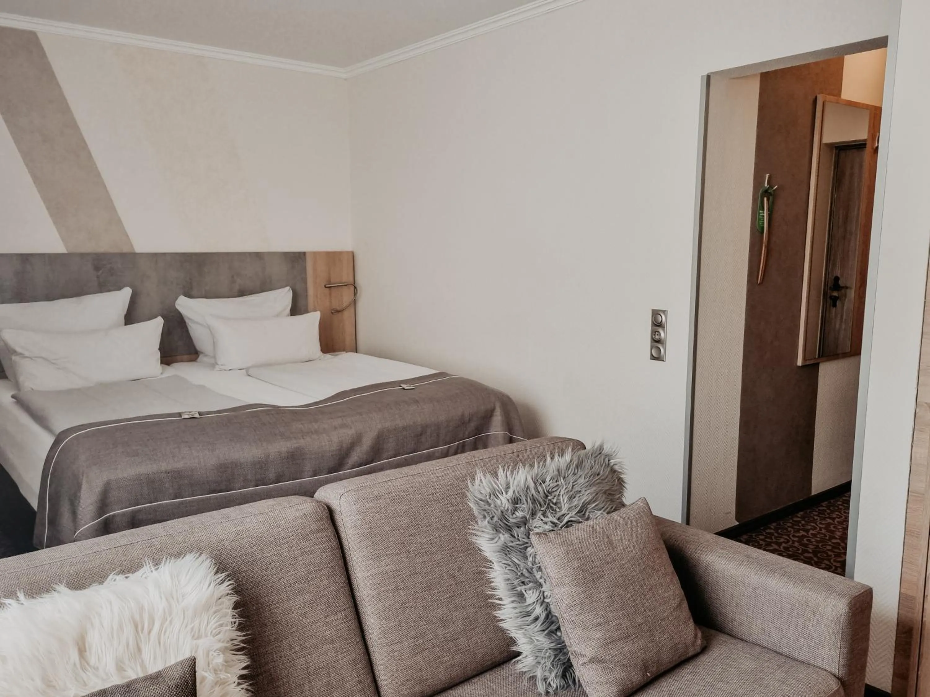 Photo of the whole room, Bed in Hotel Estricher Hof