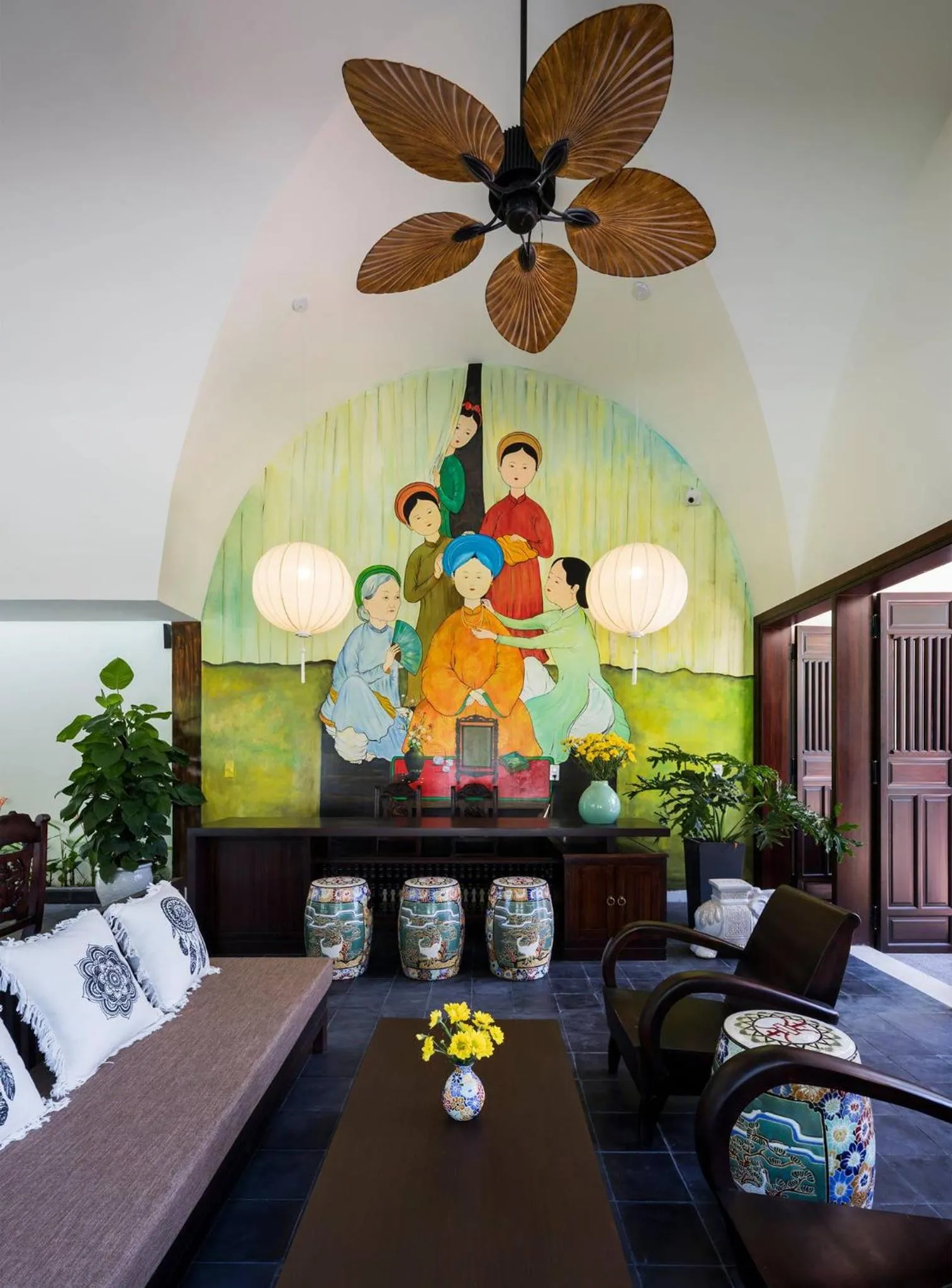 Living room in Hoianoi Villa