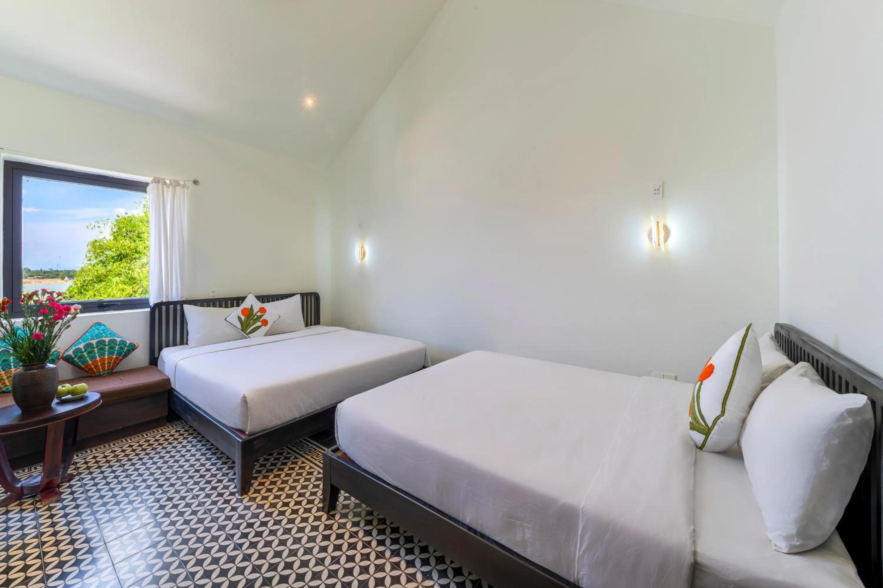 Bed in Hoianoi Villa