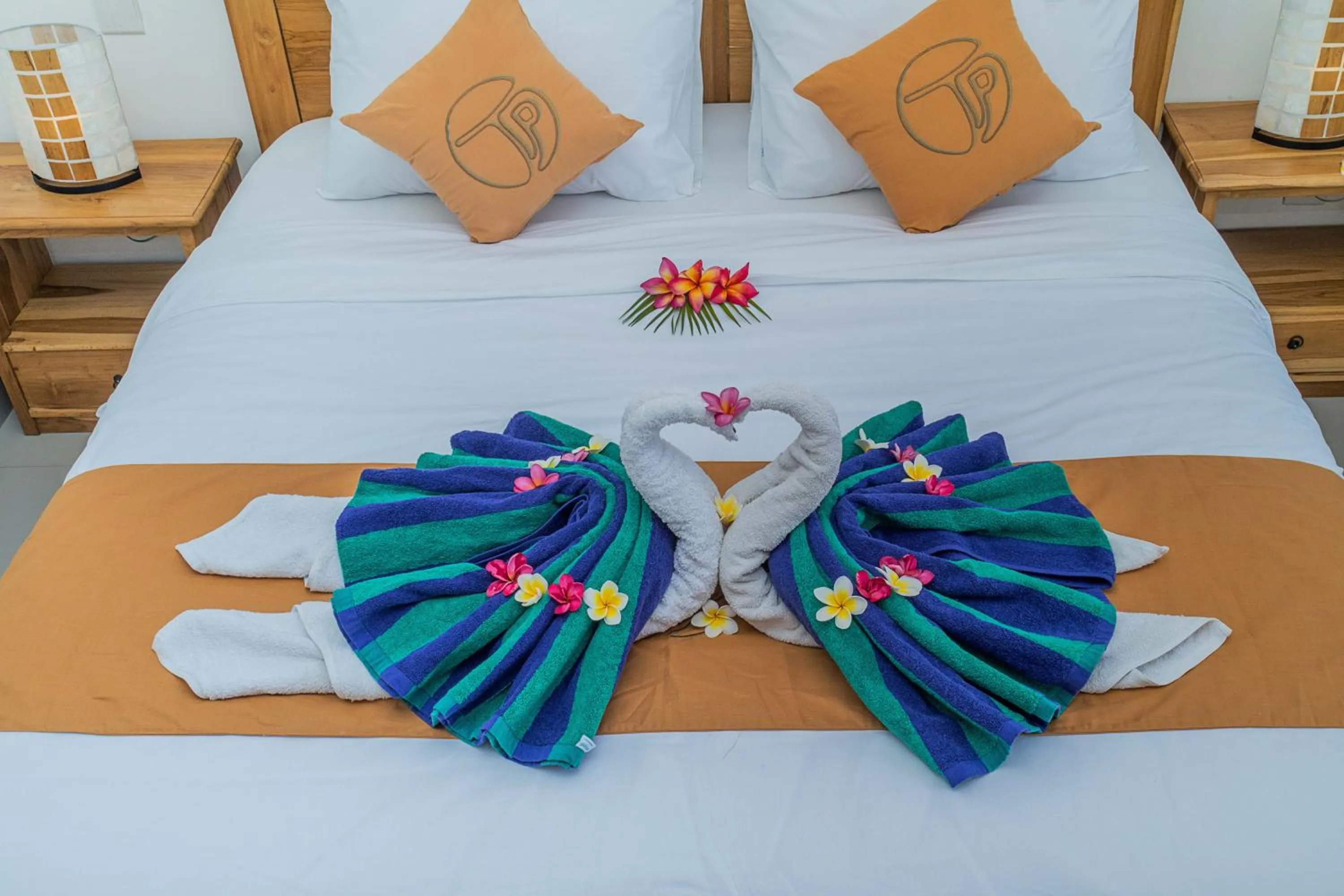 Bed in The Pulau Bungalow