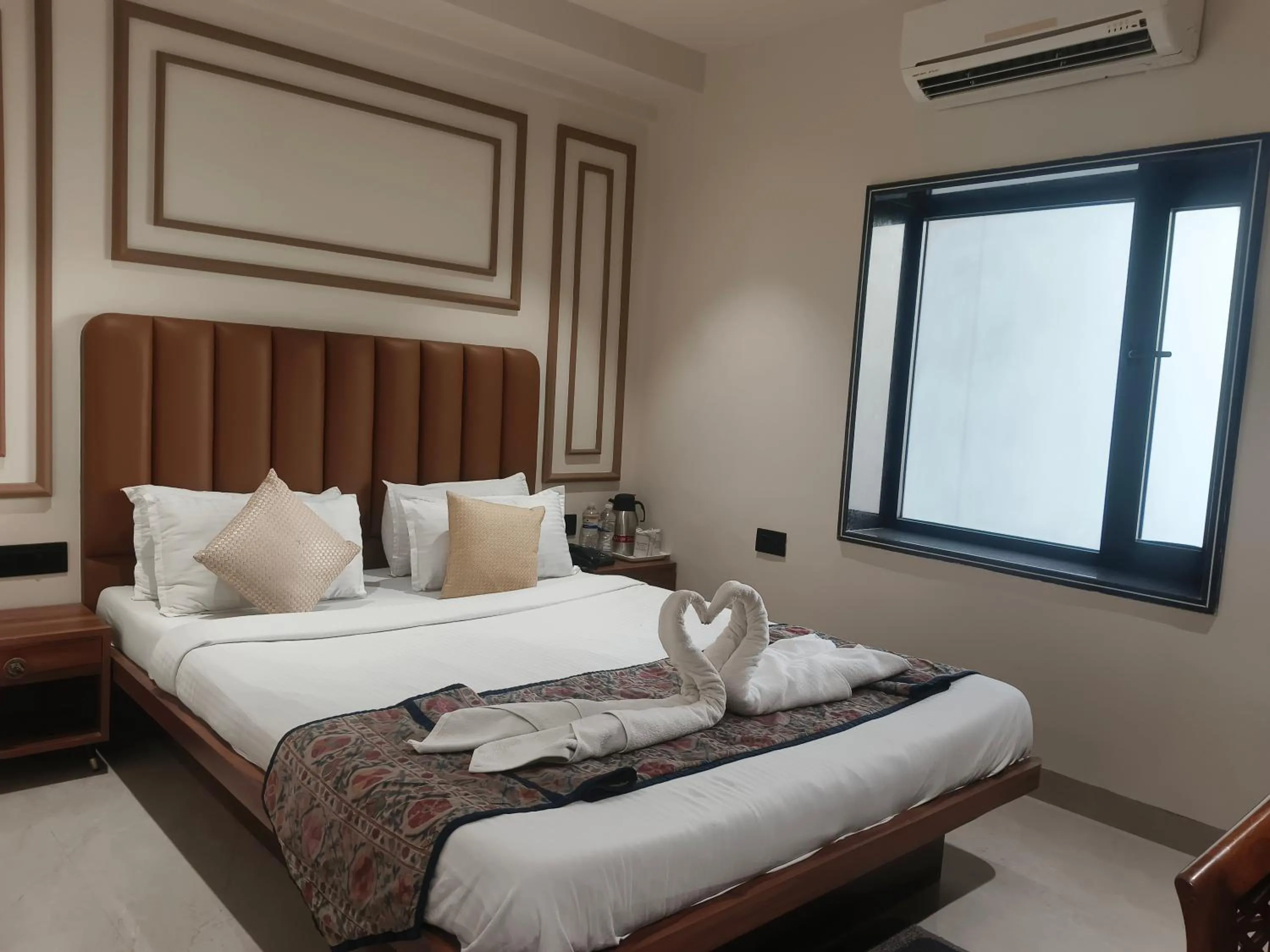 Bed in Hotel Ganpati Palace