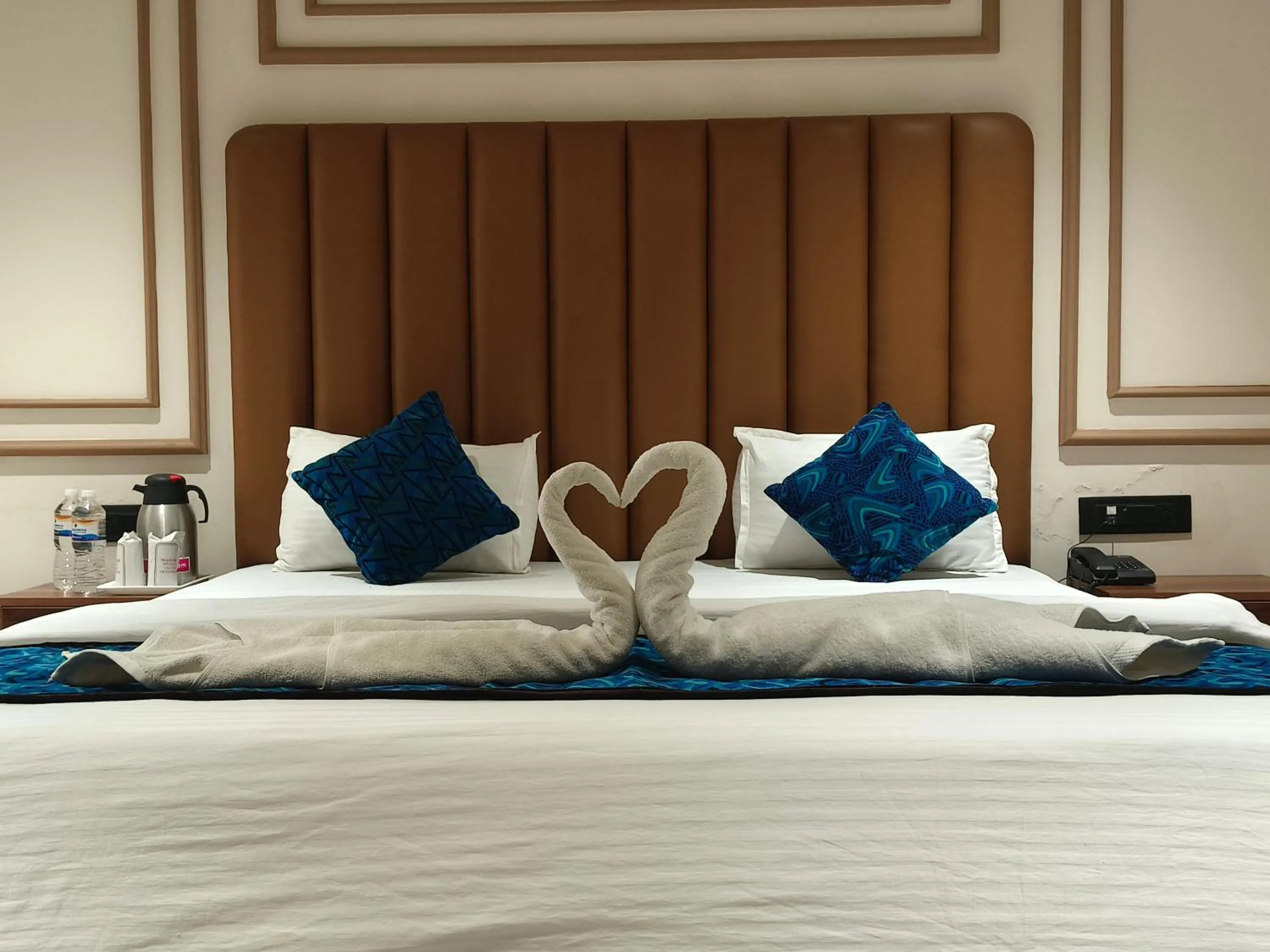 Bed in Hotel Ganpati Palace