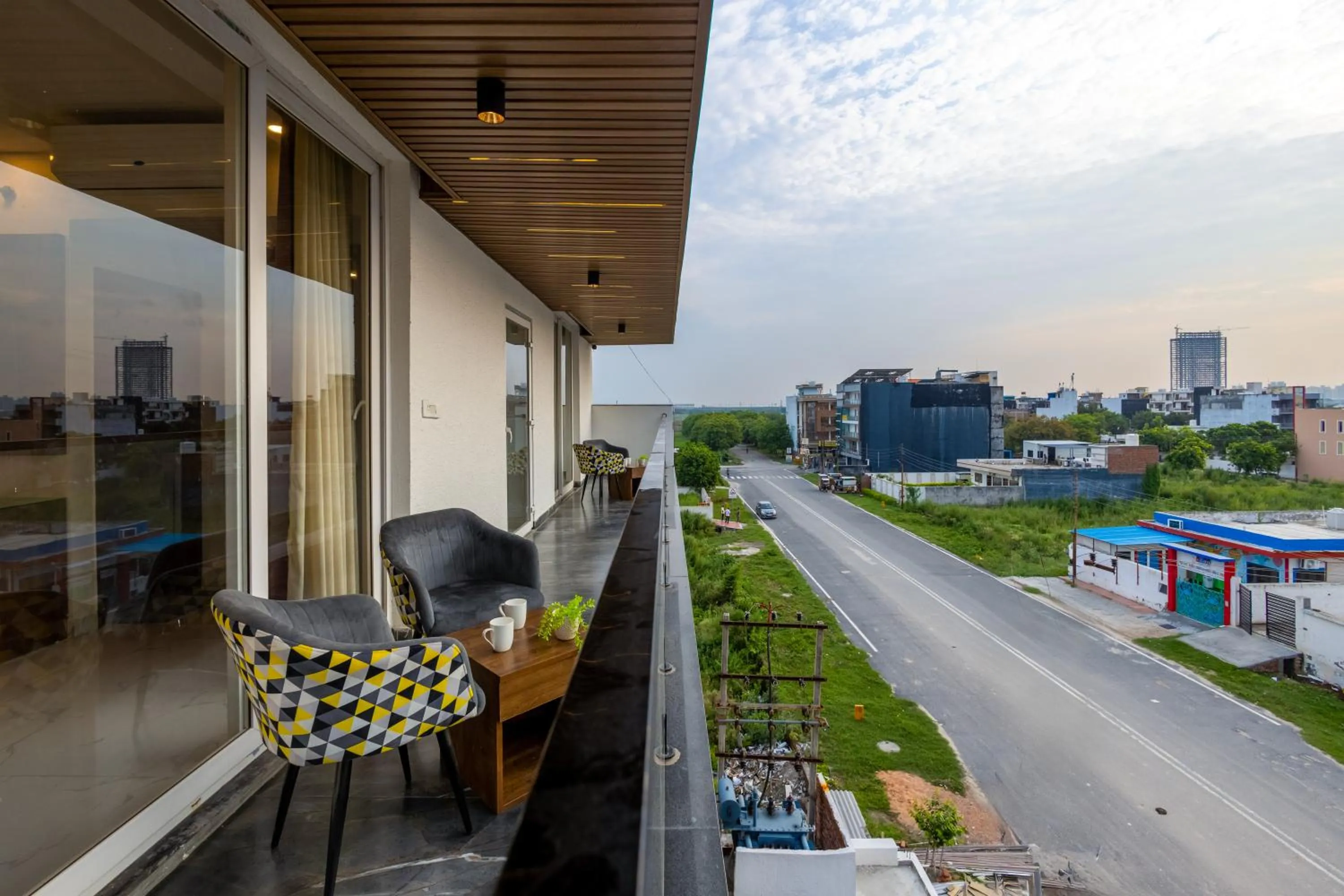 Seating area in PK Boutique Hotel Noida Expressway