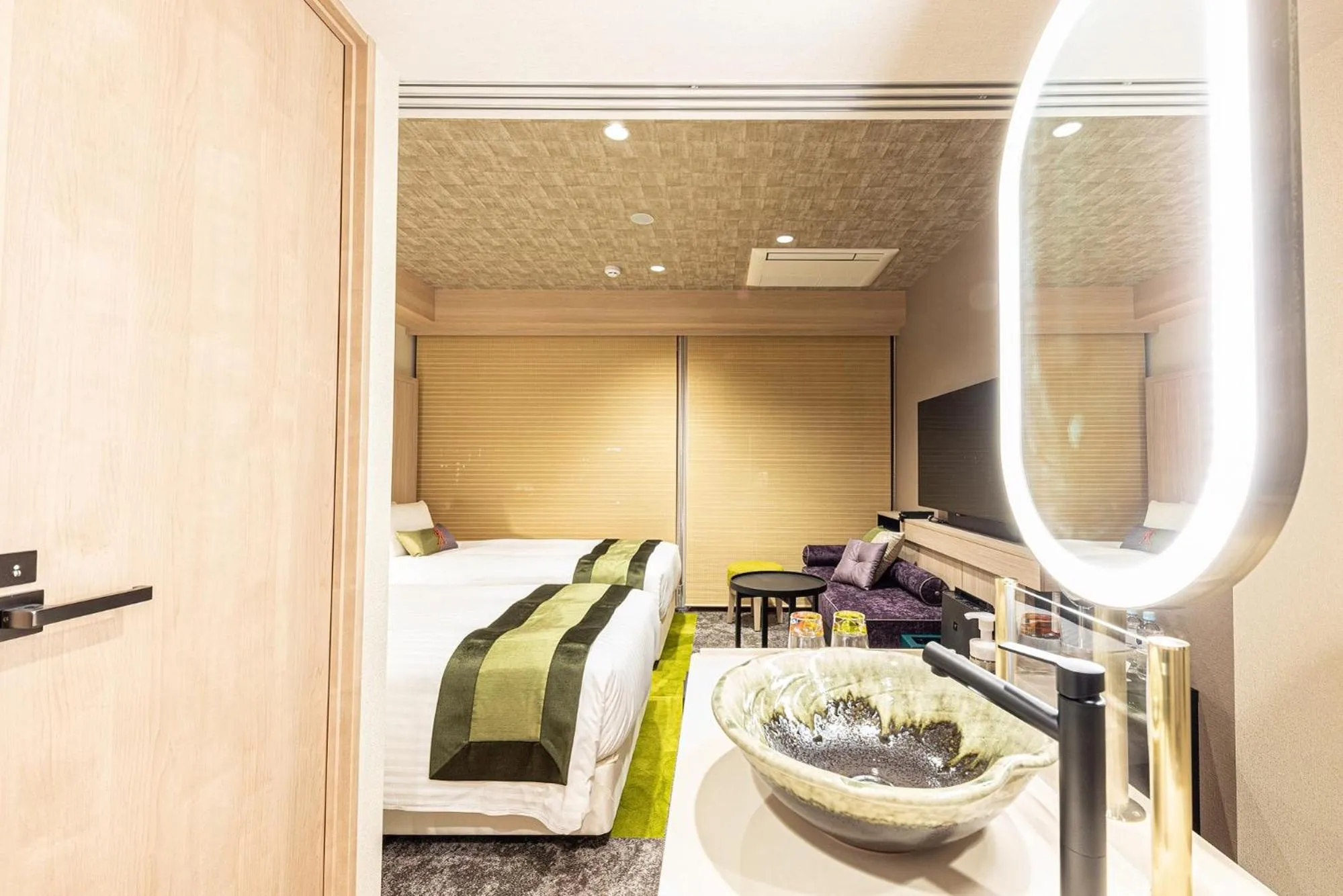 Photo of the whole room, Bed in Hotel Musse Kyoto Shijo Kawaramachi Meitetsu