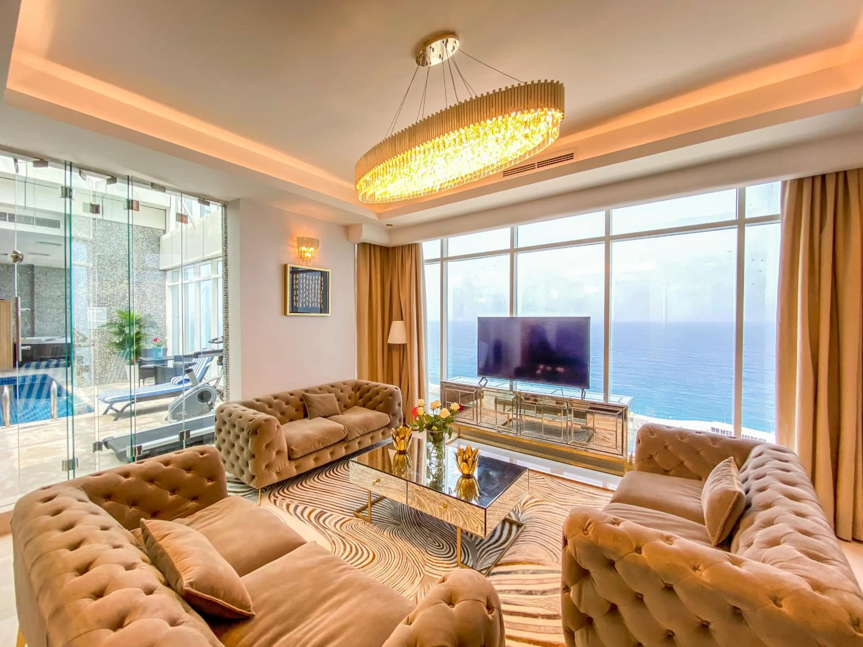 Living room in Mirage Bab Al Bahr Hotel