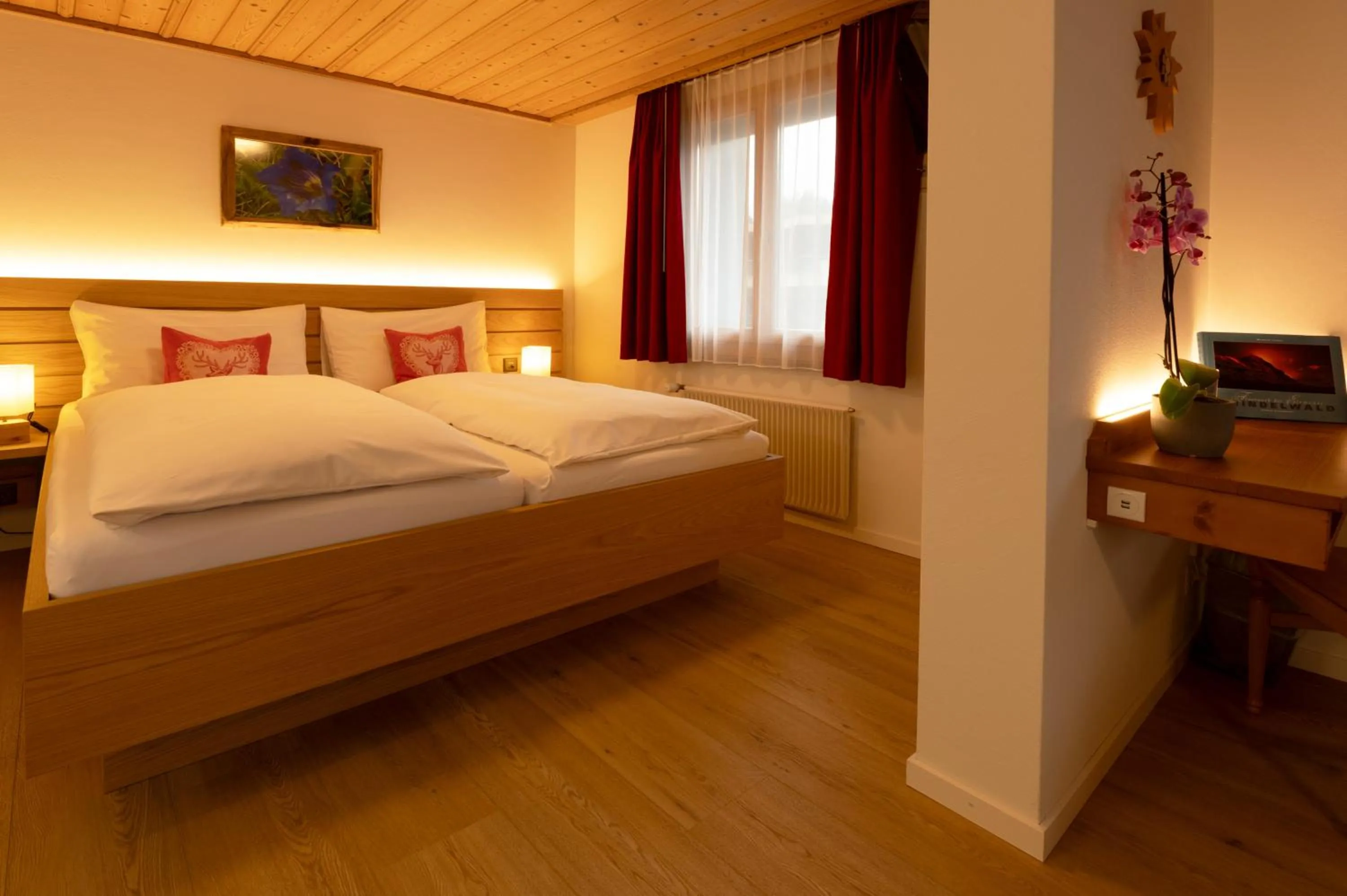 Bed in Hotel Hirschen - Grindelwald