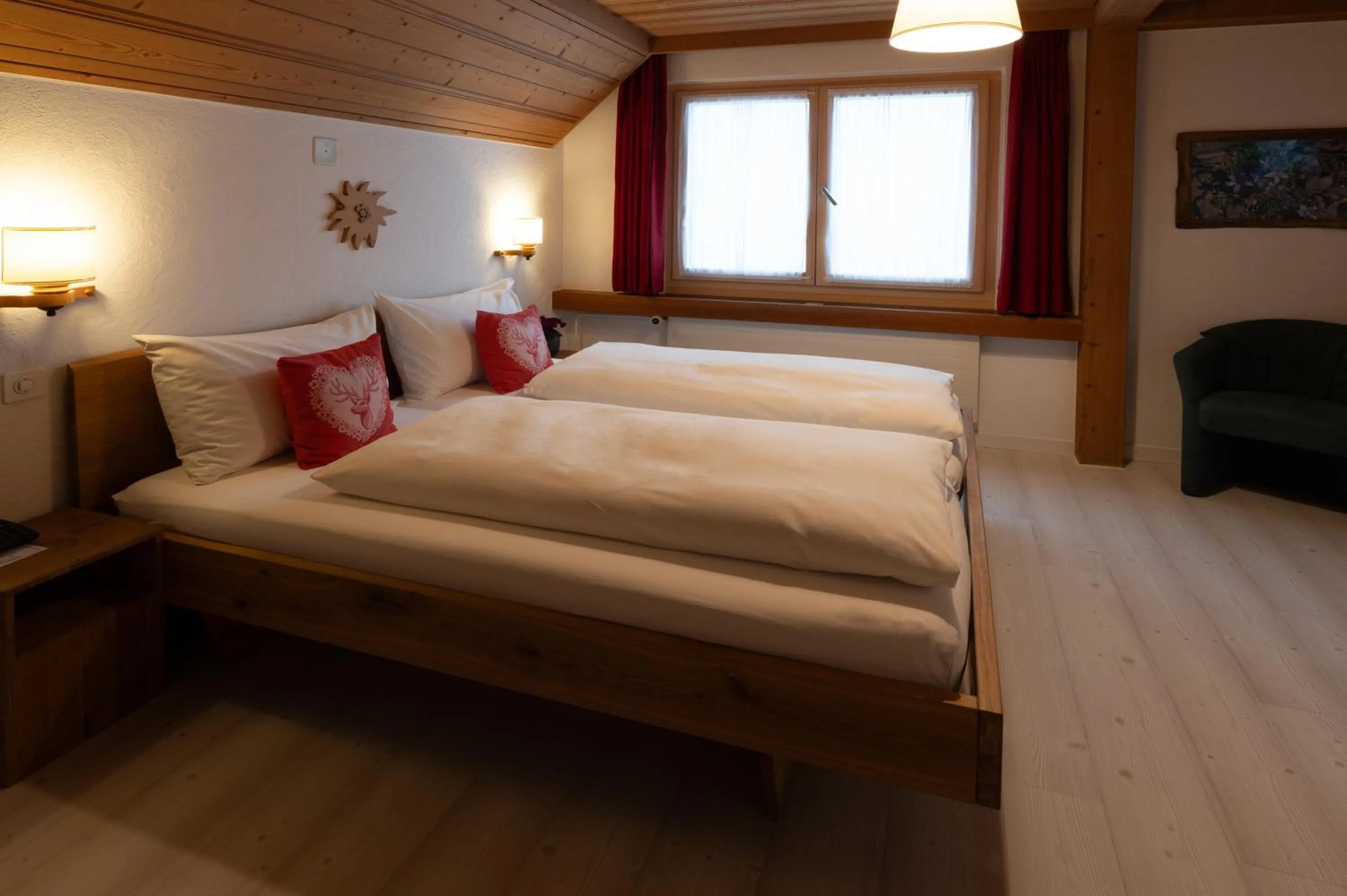 Bed in Hotel Hirschen - Grindelwald