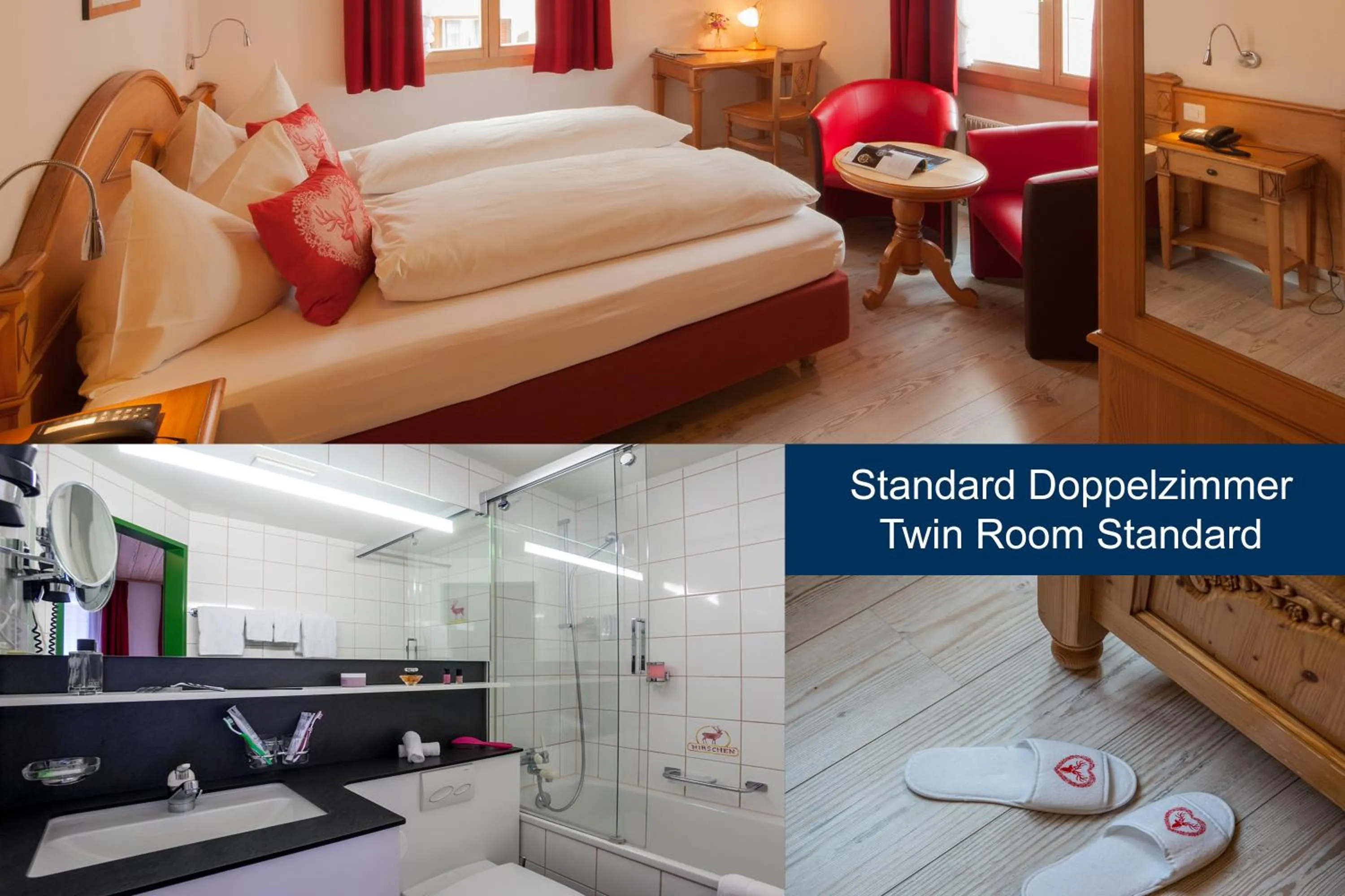 Shower, Bed in Hotel Hirschen - Grindelwald