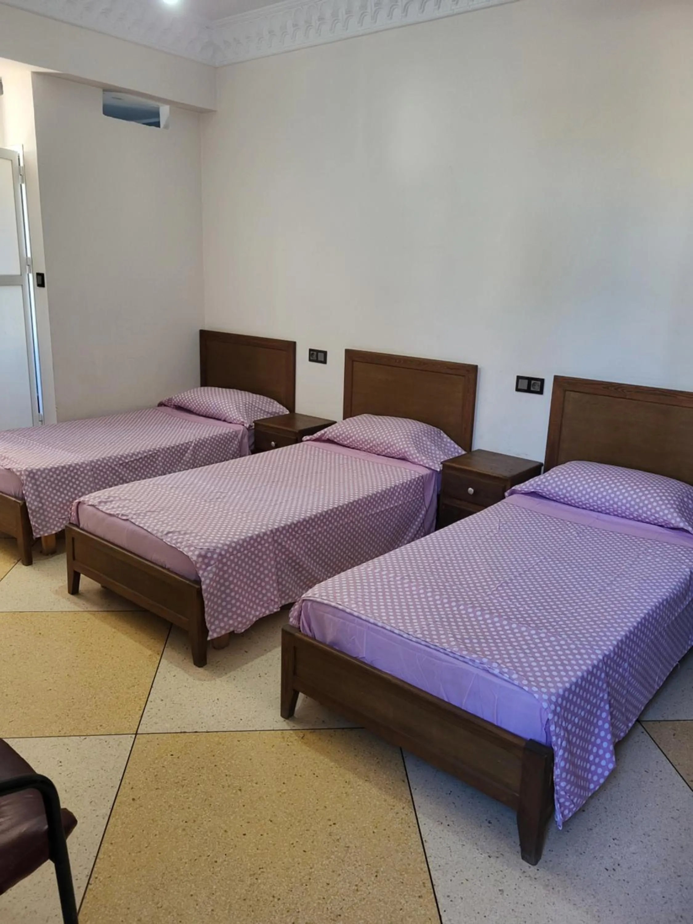 Bed in Hotel El Maghreb Al Kabir