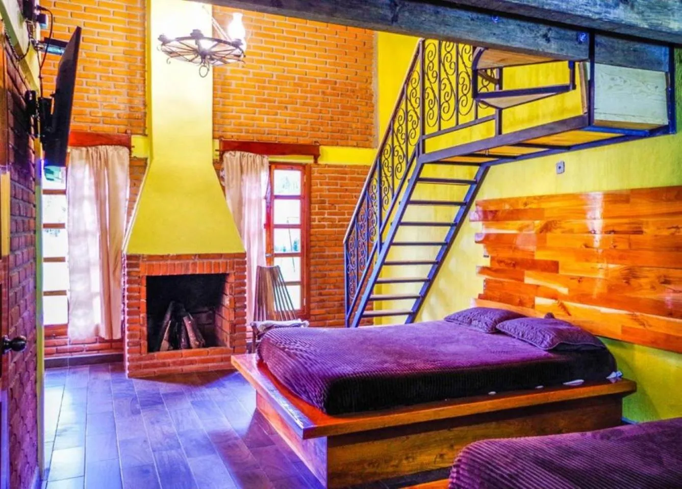 Bed in Cabañas del Bosque