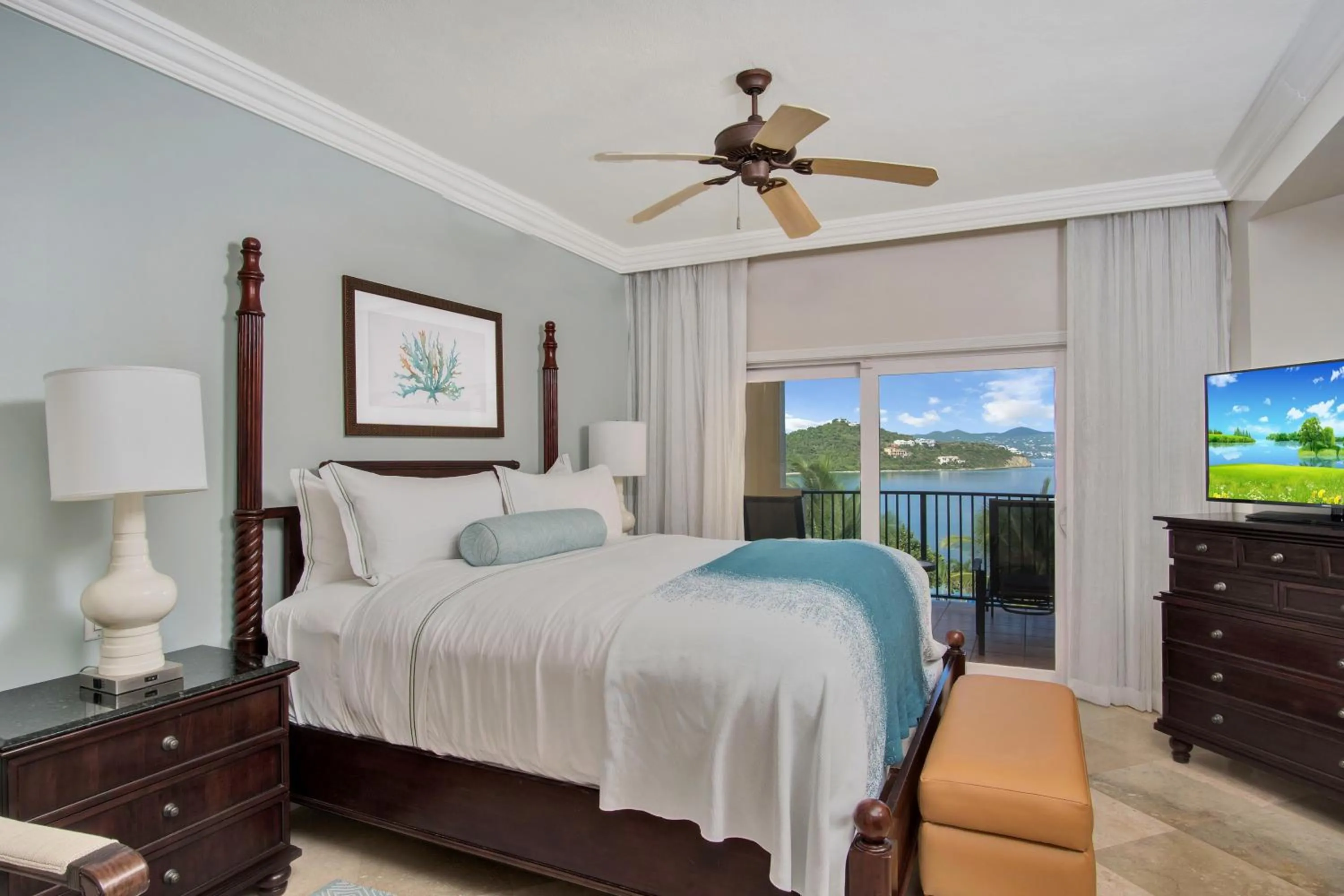 Photo of the whole room, Bed in Great Bay Condominiums located at The Ritz-Carlton Club, St Thomas