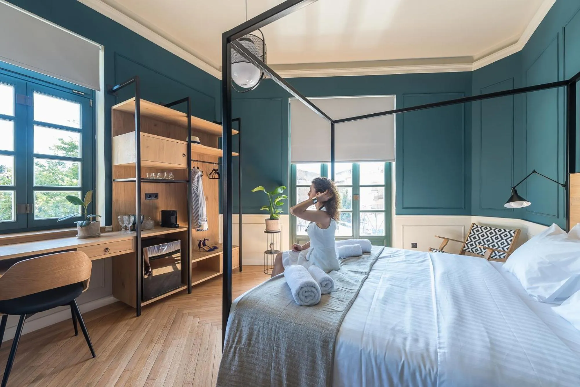 Photo of the whole room, Bed in Moon And Stars Athens