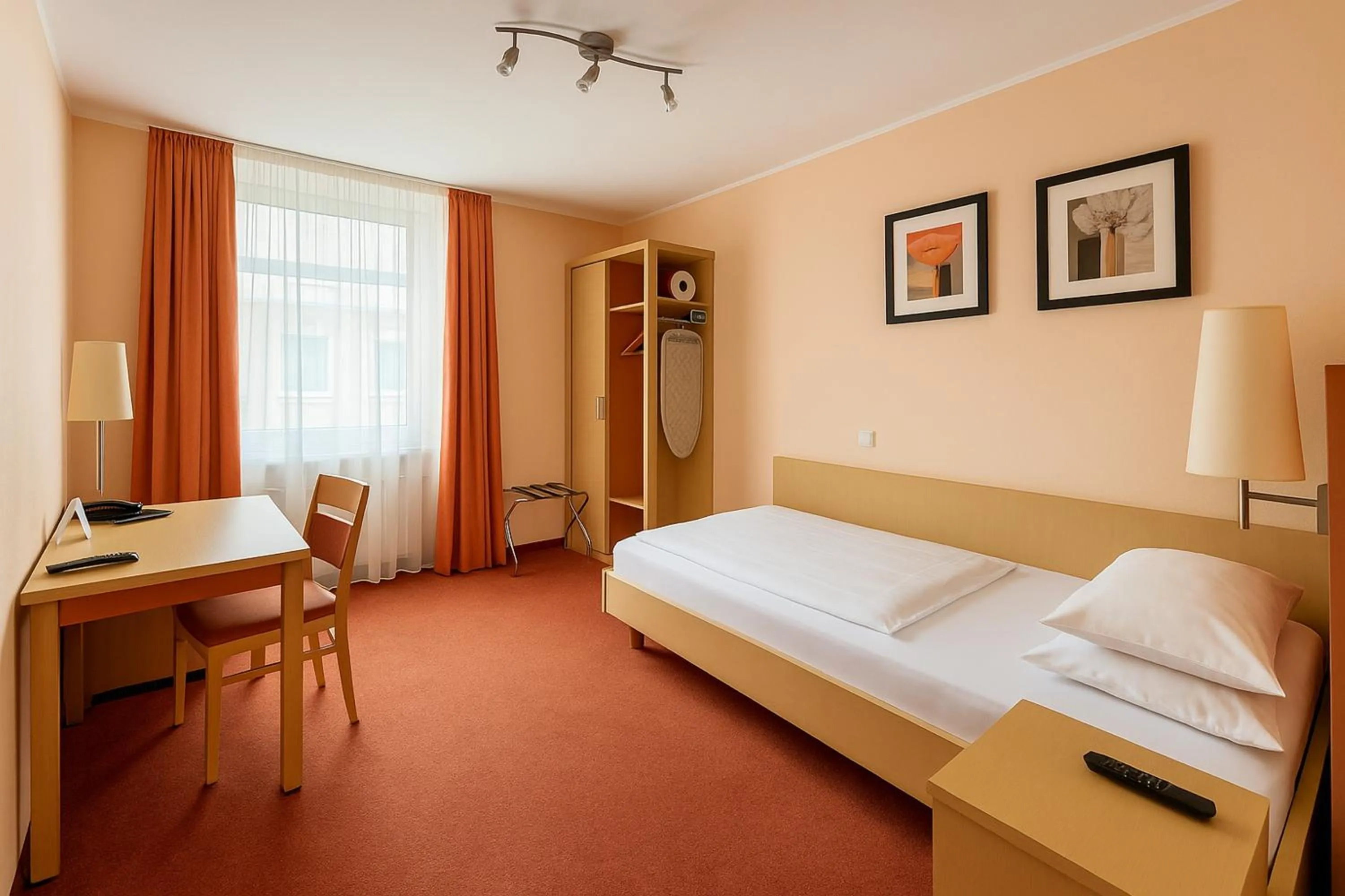 Photo of the whole room, Bed in Atomis Hotel Düsseldorf City