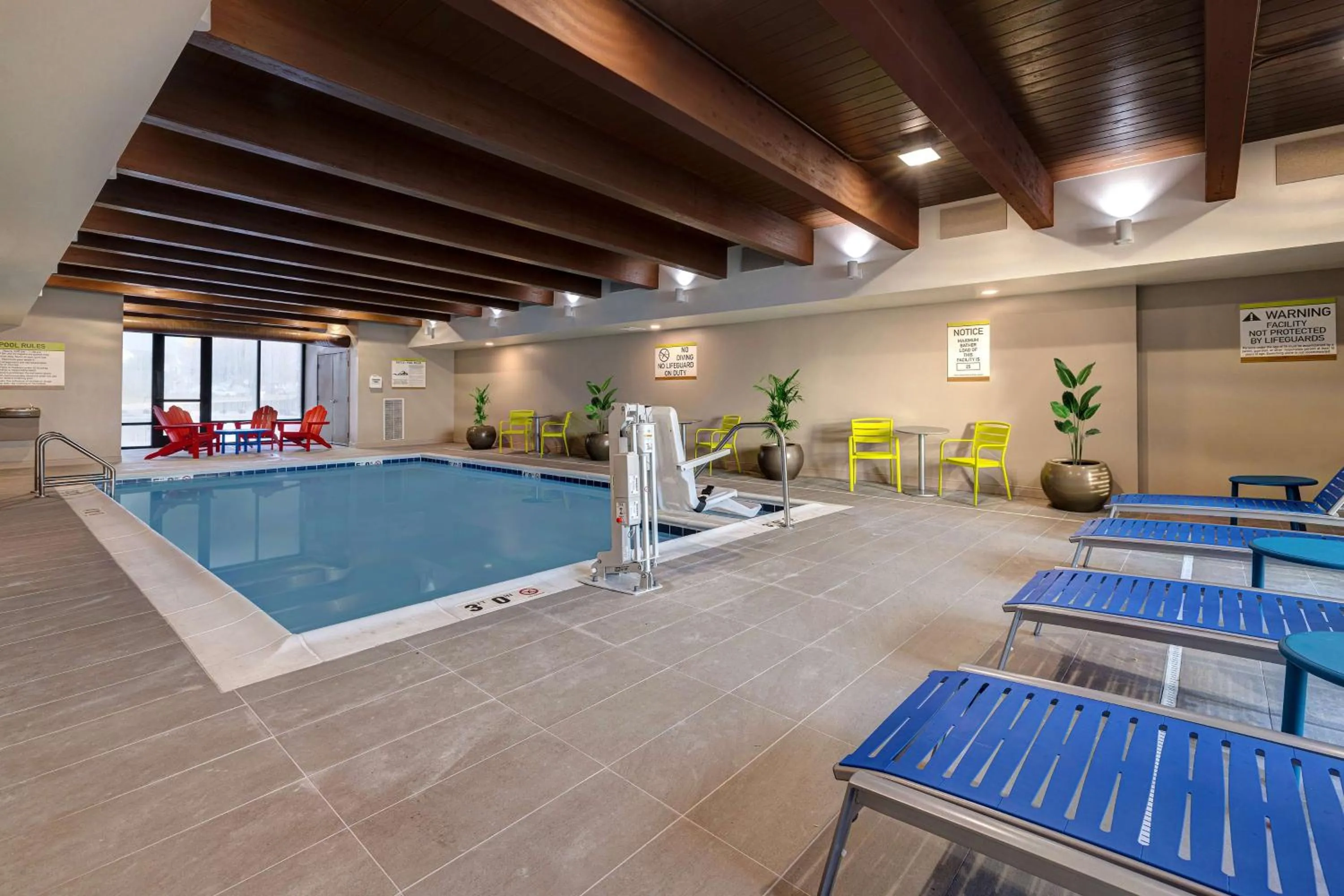 Pool view in Home2 Suites By Hilton DeKalb