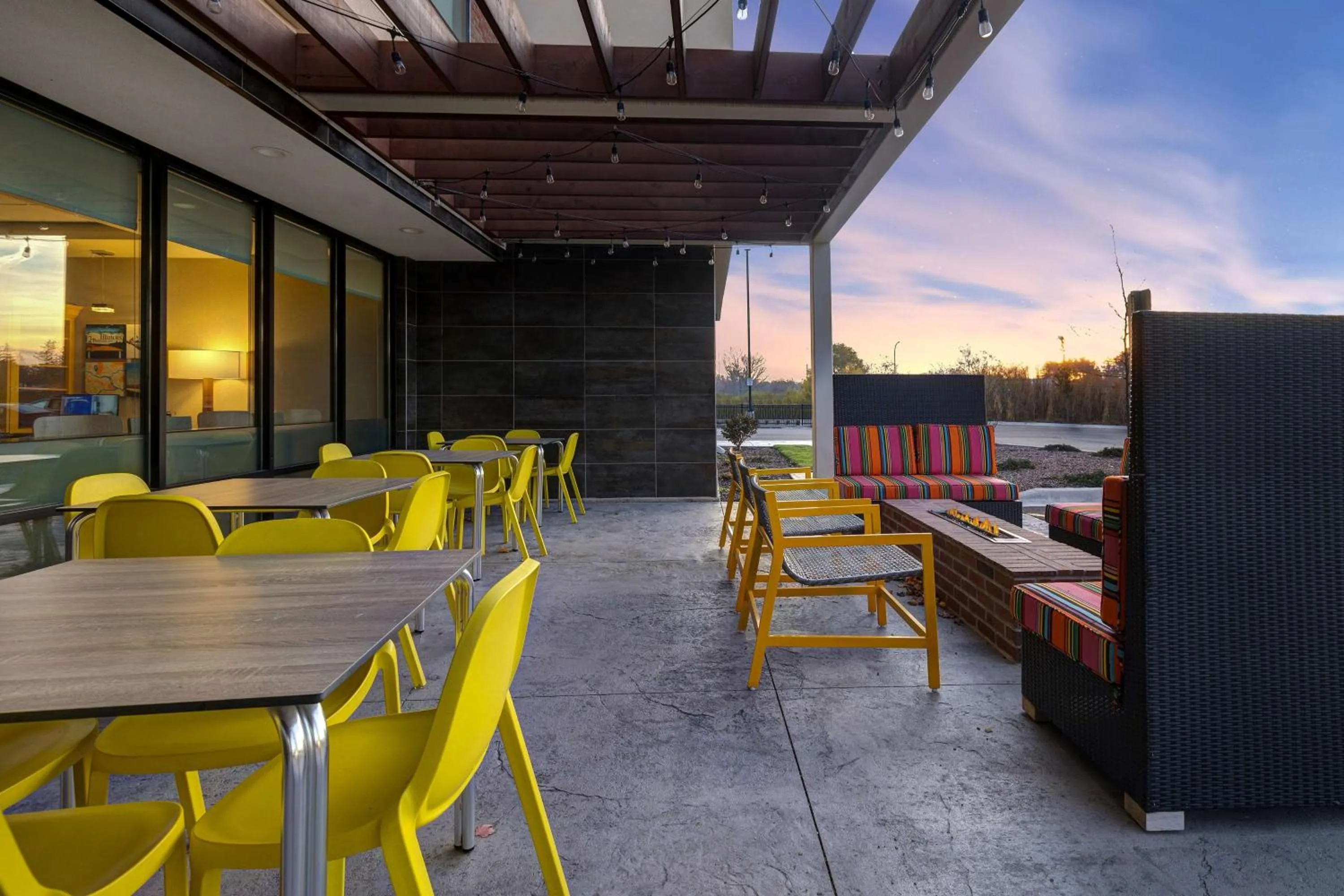 Patio in Home2 Suites By Hilton DeKalb