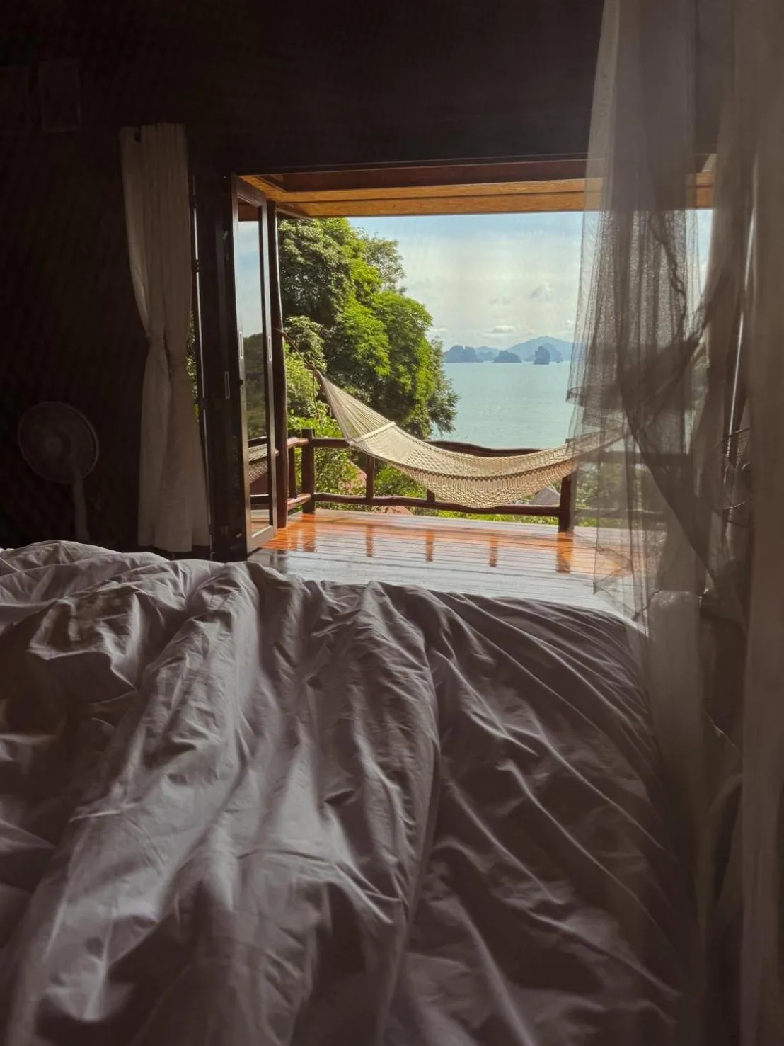 View (from property/room), Bed in Hillhouse - Koh Yao Noi