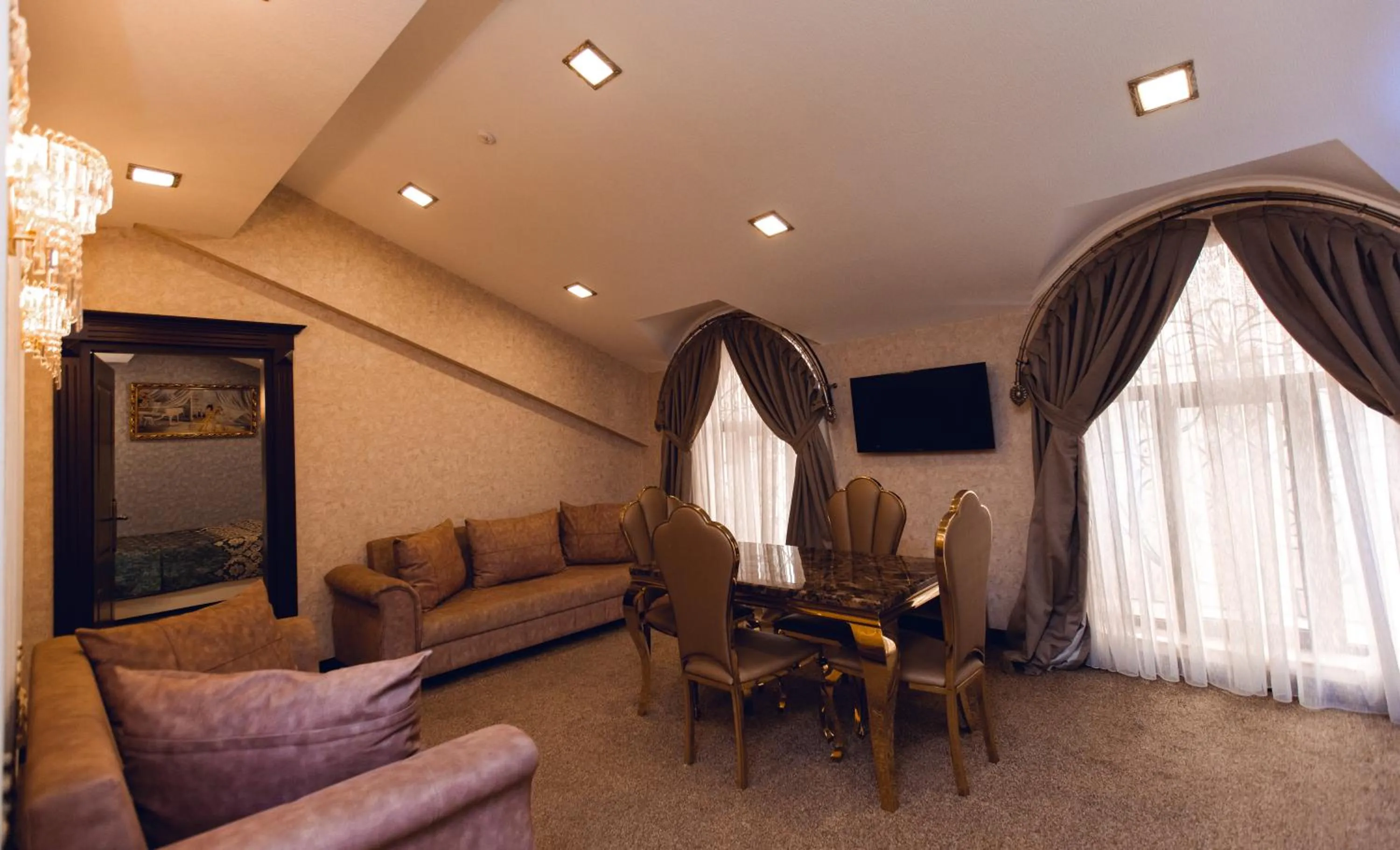 Seating area in Baku Hotel Ganja