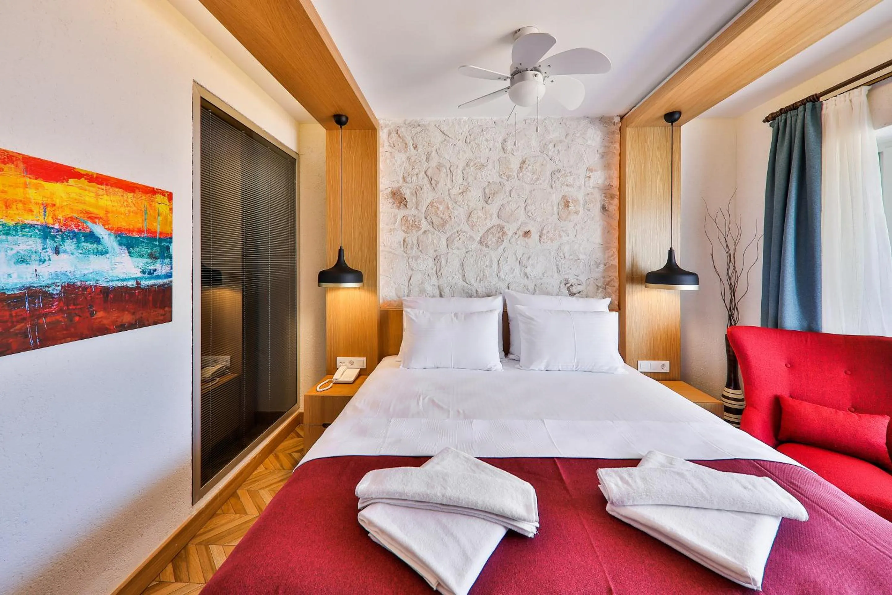 Bed in Atalante Hotel